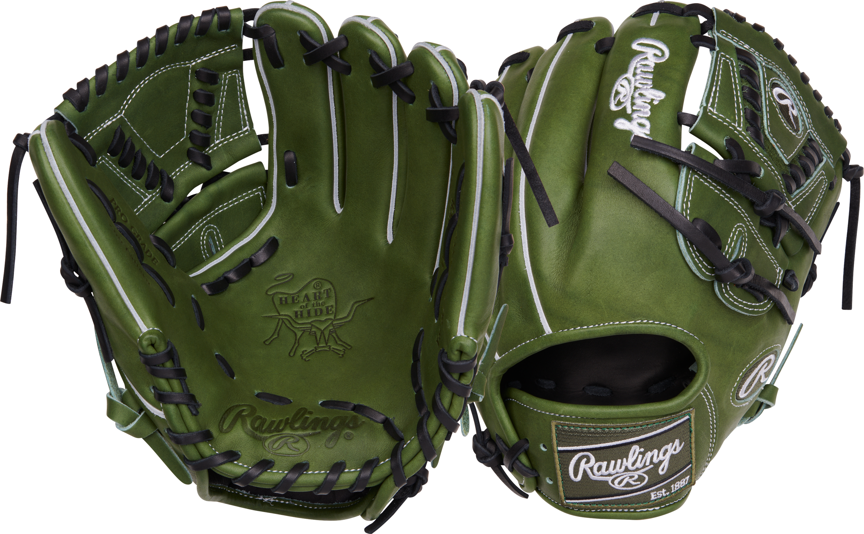 Heart of the Hide 11.75" 2Pc Web Fielders Glove, Right Hand Throw