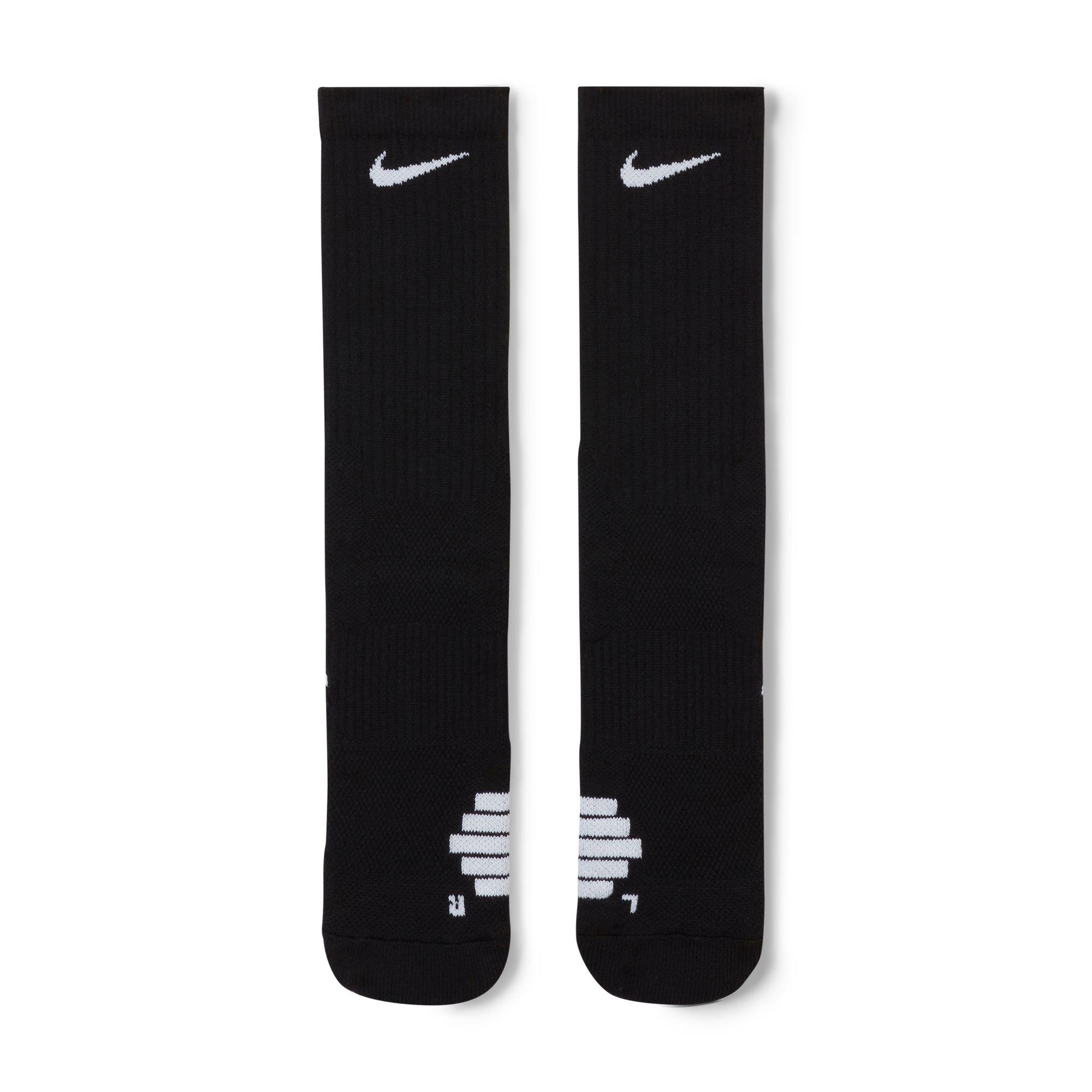 Nike Elite KD Versatility Crew Basketball Socks, Blue Black Orange MED  5375-406 