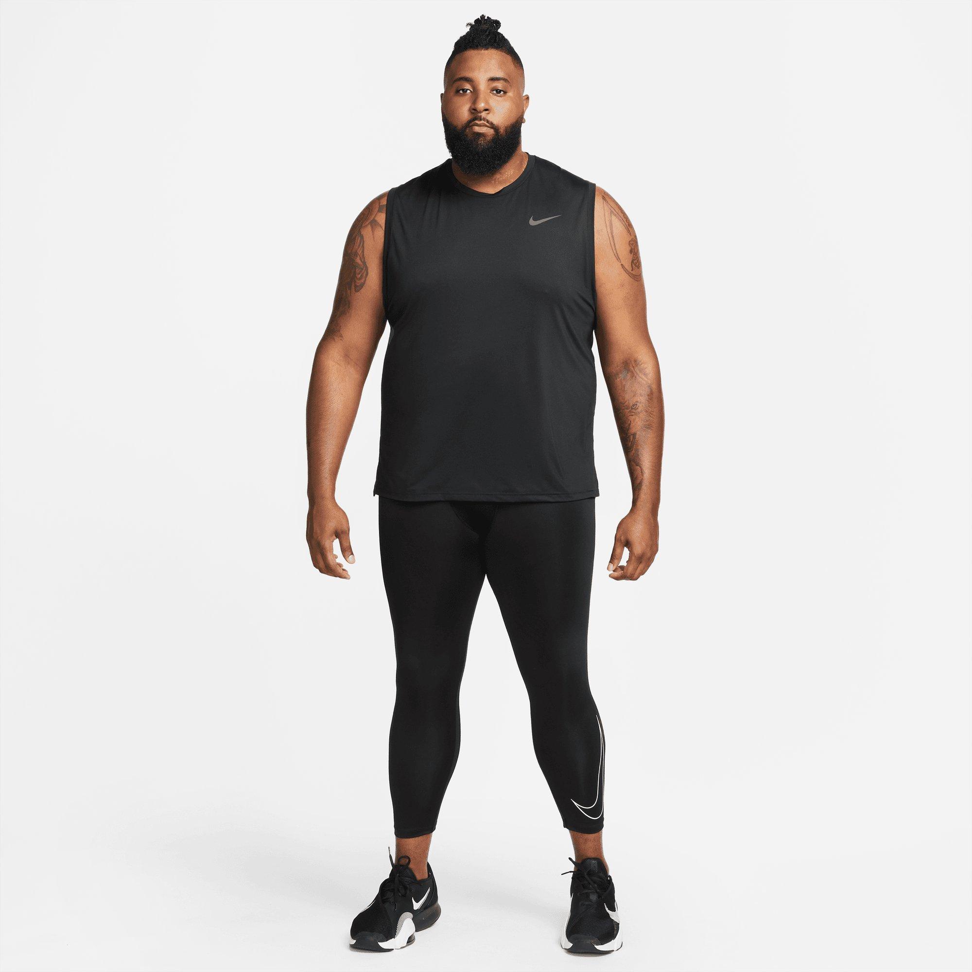 Nike Pro Men's Dri-FIT Black/White 3/4 Training Tights (DD1919-010) Sizes  M/XXL