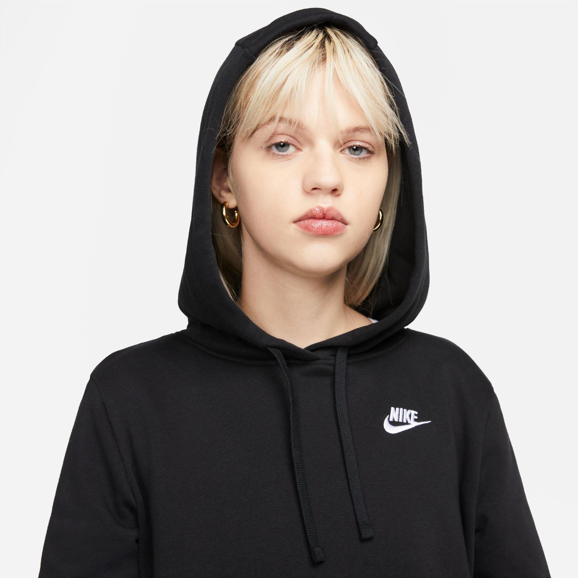 Nike Womens Club Fleece Hoodie - Black