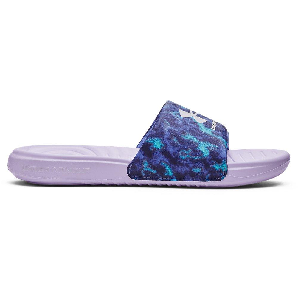 Purple under armour discount slides