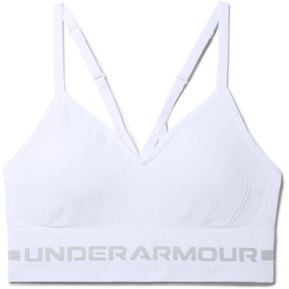 Under Armour HeatGear Armour Mid Padless Sports Bra Baja Blue, £13.00