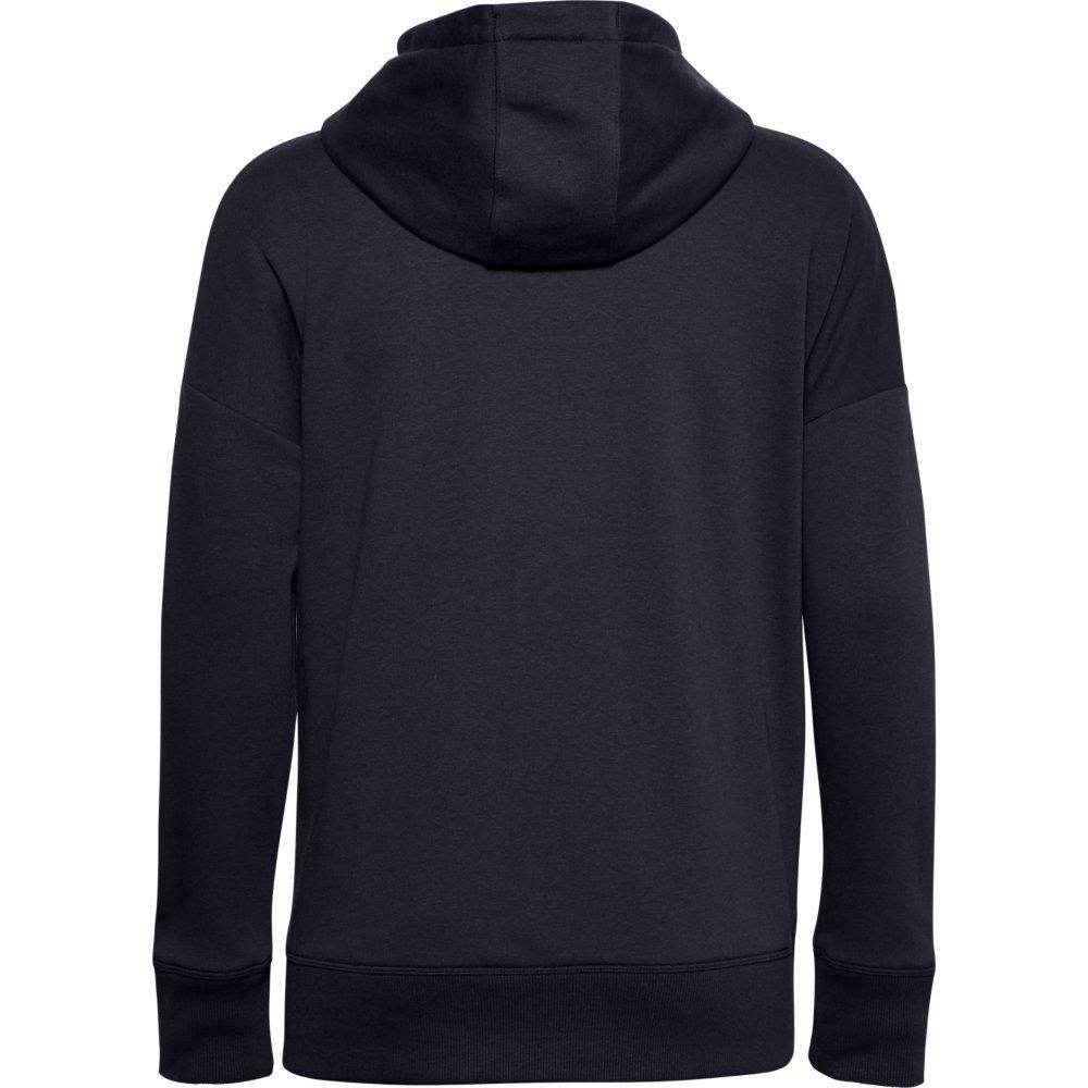 Woman's Black Fitness full-zip fleece sweatshirt with hood