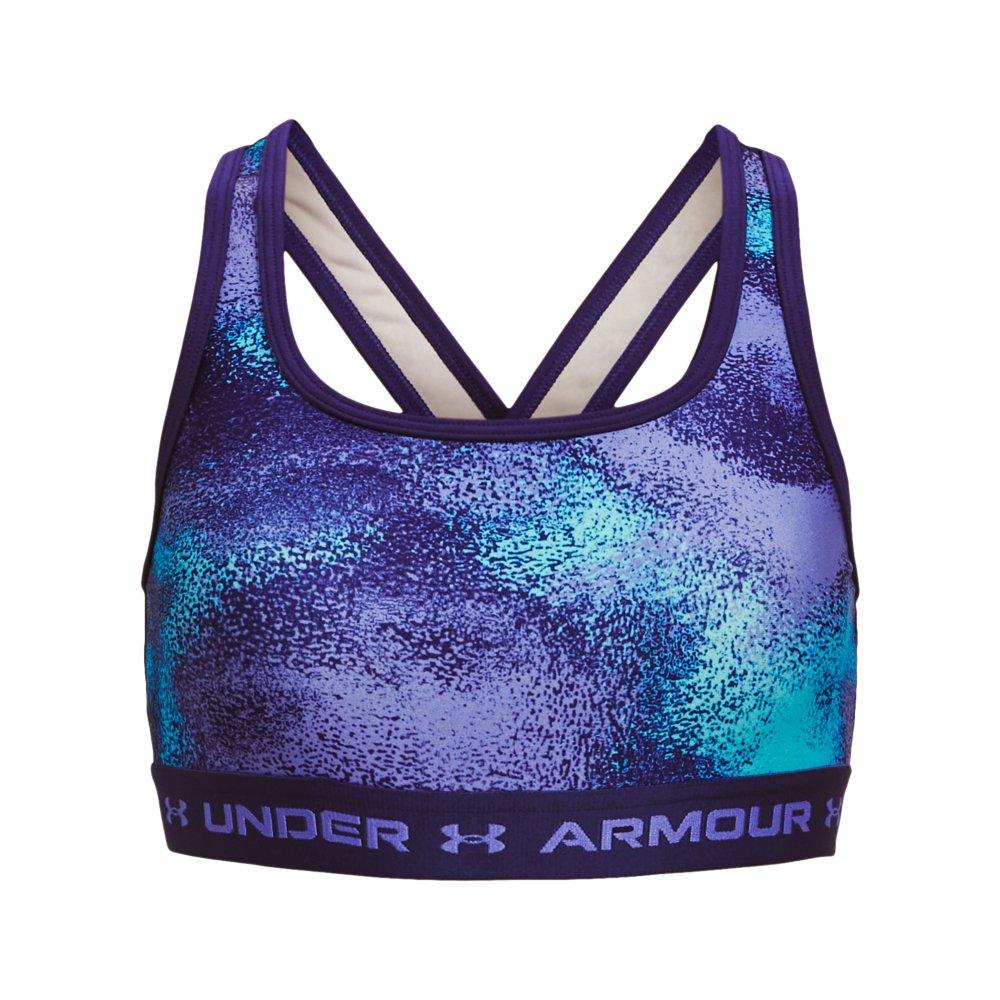 Under Armour Ladies Crossback Mid Heather Blue Sports Bra – Exclusive Sports