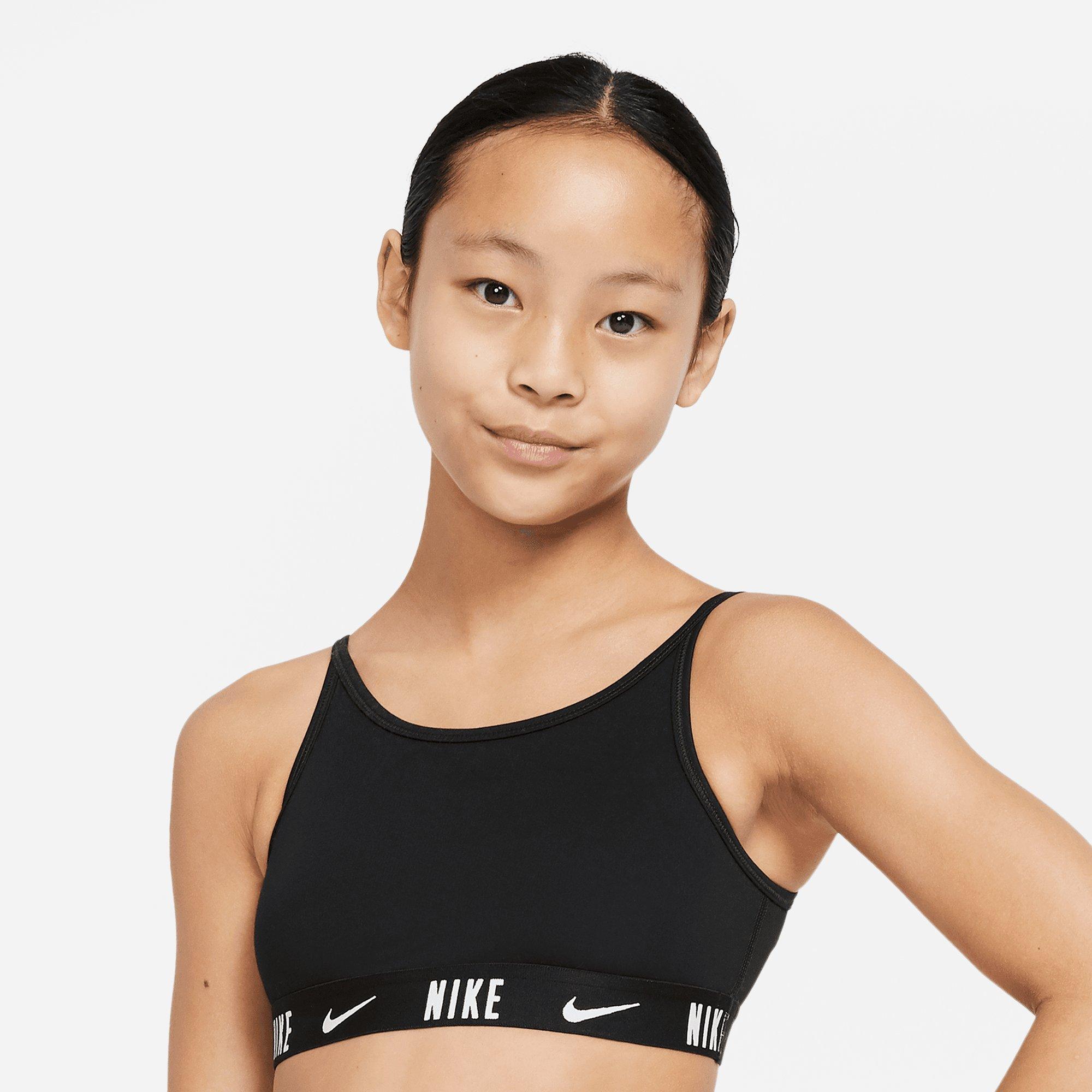 Girls Sports Crop Top, Black & White