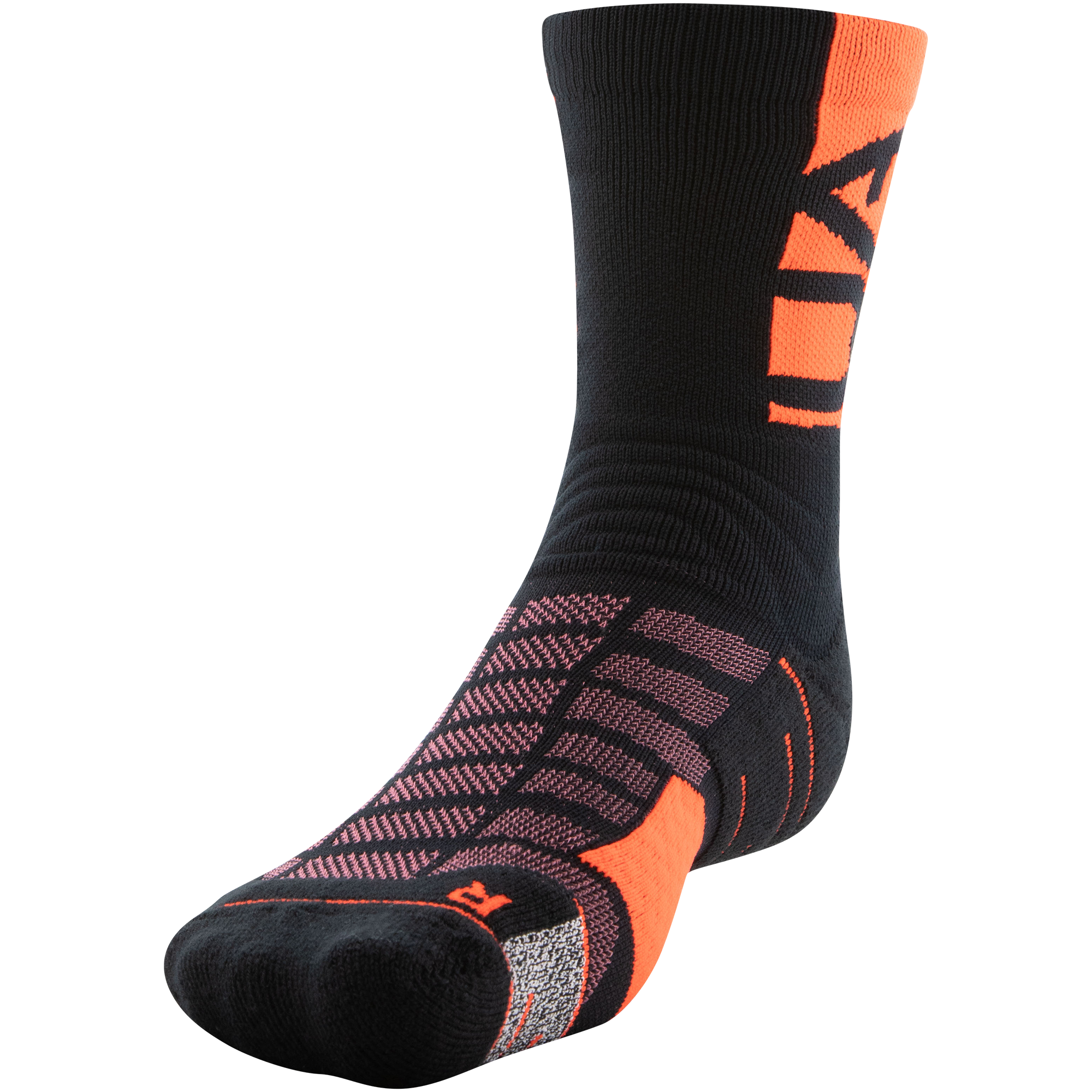 Orange under shop armour basketball socks