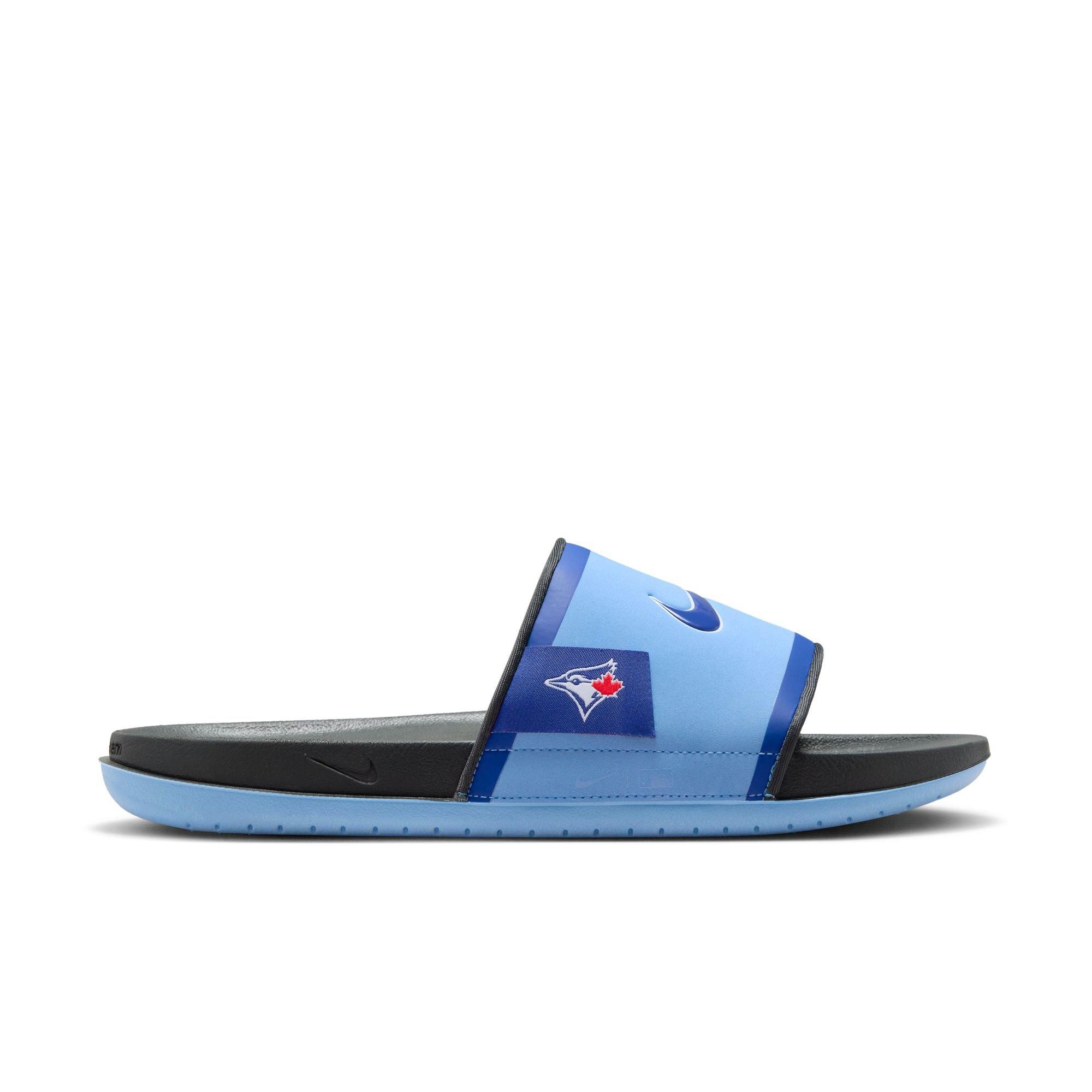 Blue and grey nike slides online