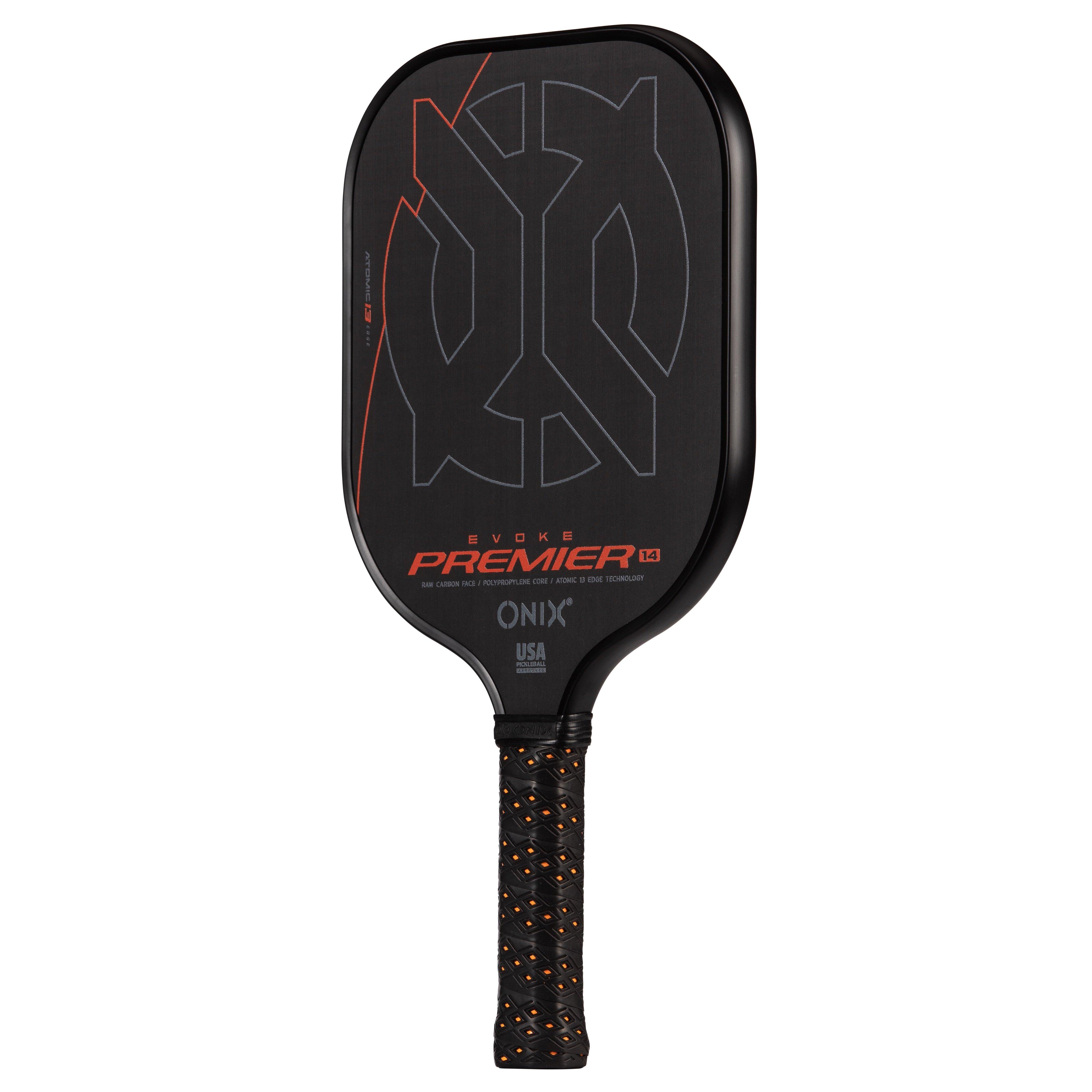 Evoke Premier Pro Raw Carbon Pickleball Paddle, 14mm