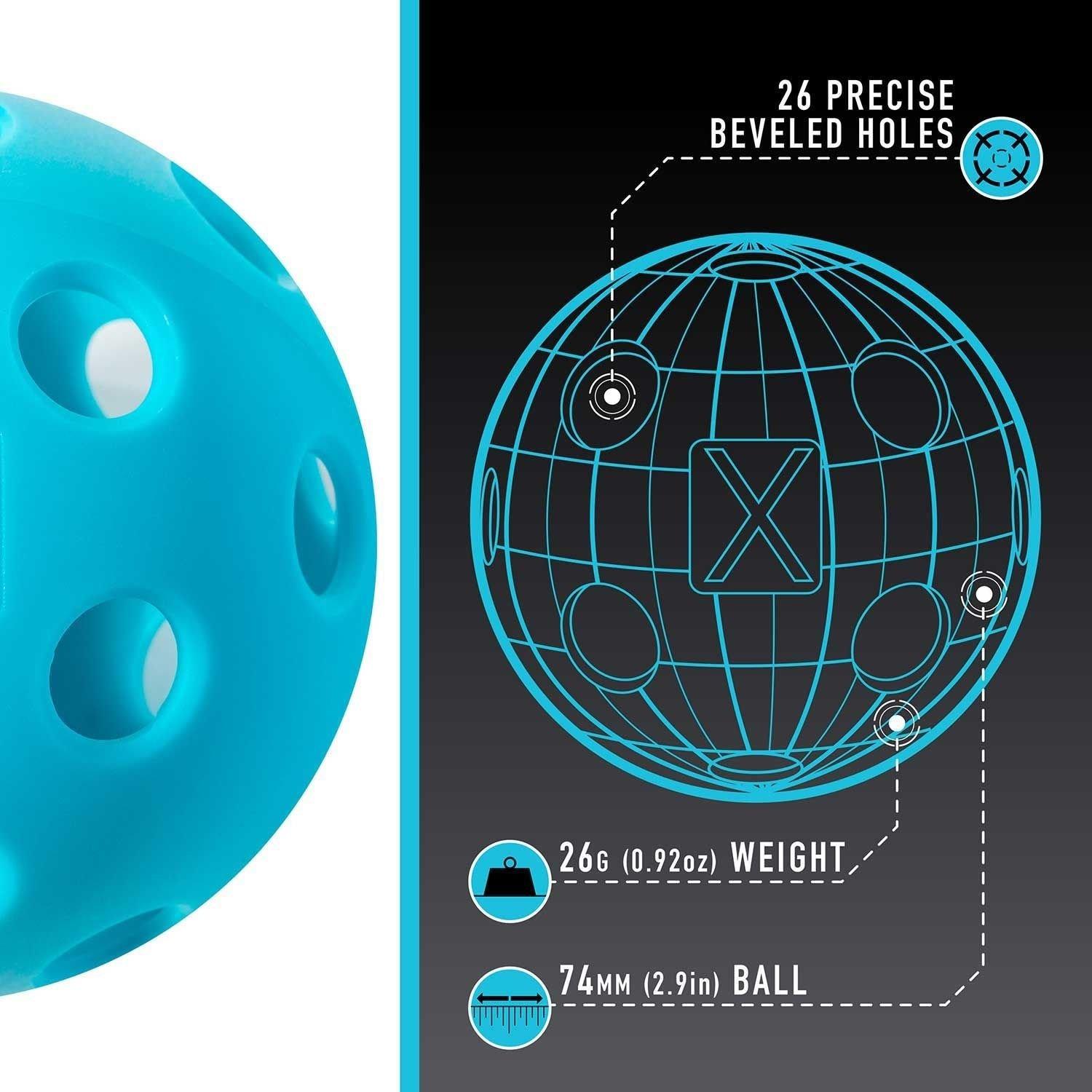 X-26 Indoor Pickleball Balls, 3-Pack