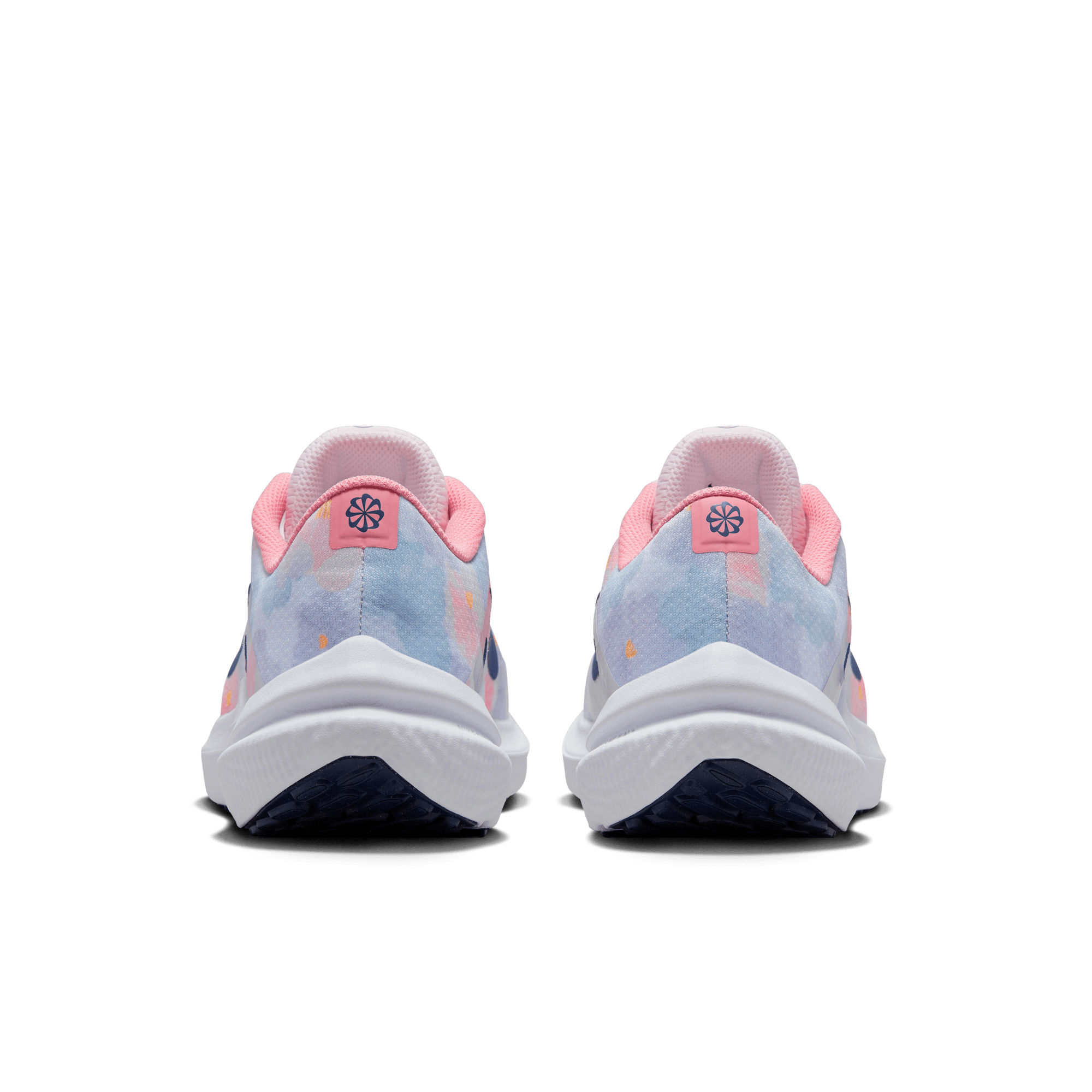 Pink and navy hot sale nike shoes