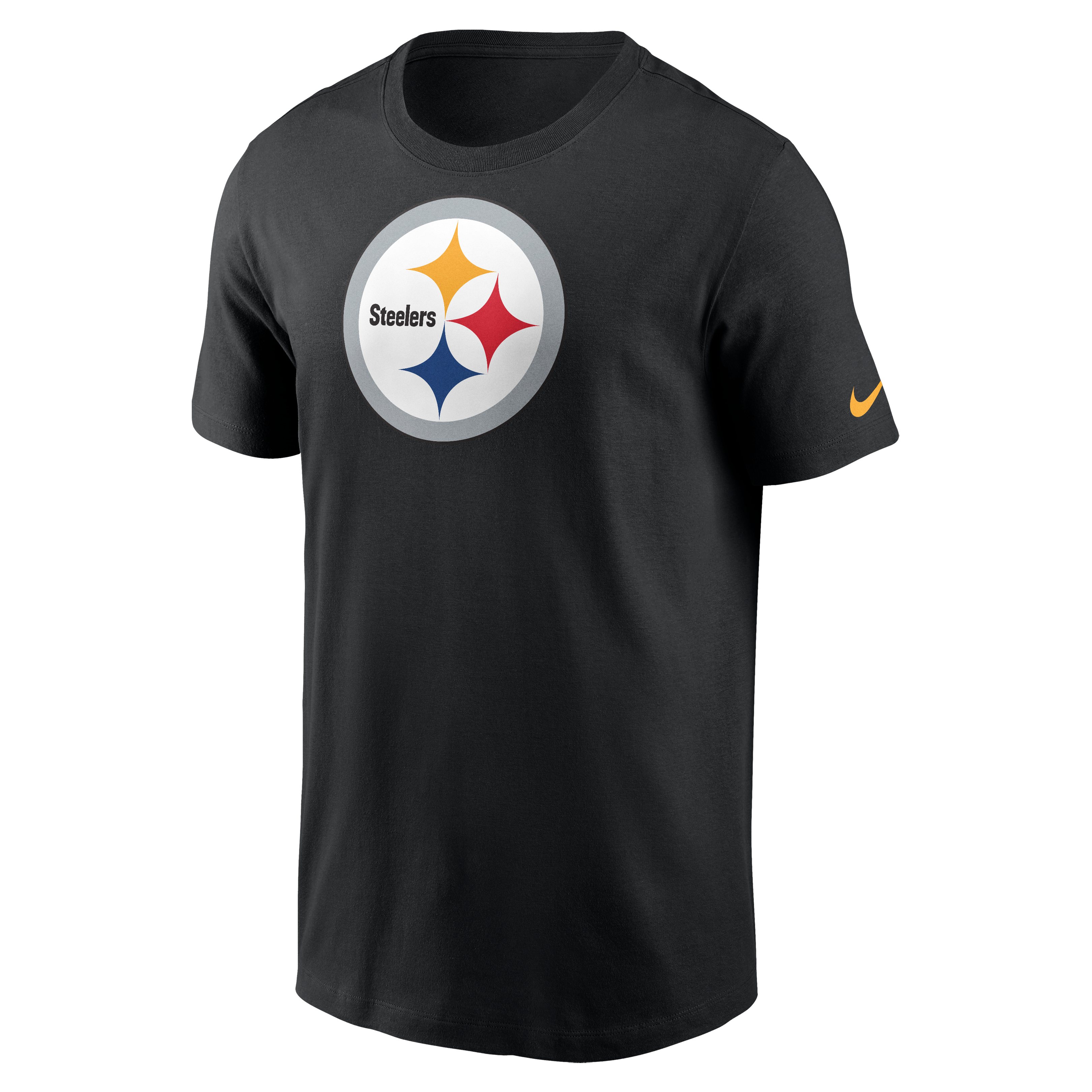 Men s Nike Black Pittsburgh Steelers Logo Essential T Shirt Size Extra Large