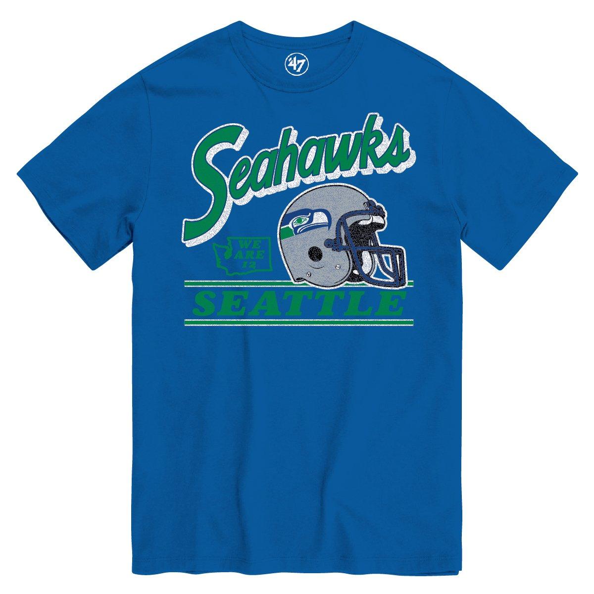 Seattle Seahawks Fly By 47 Tee in Blue Size M