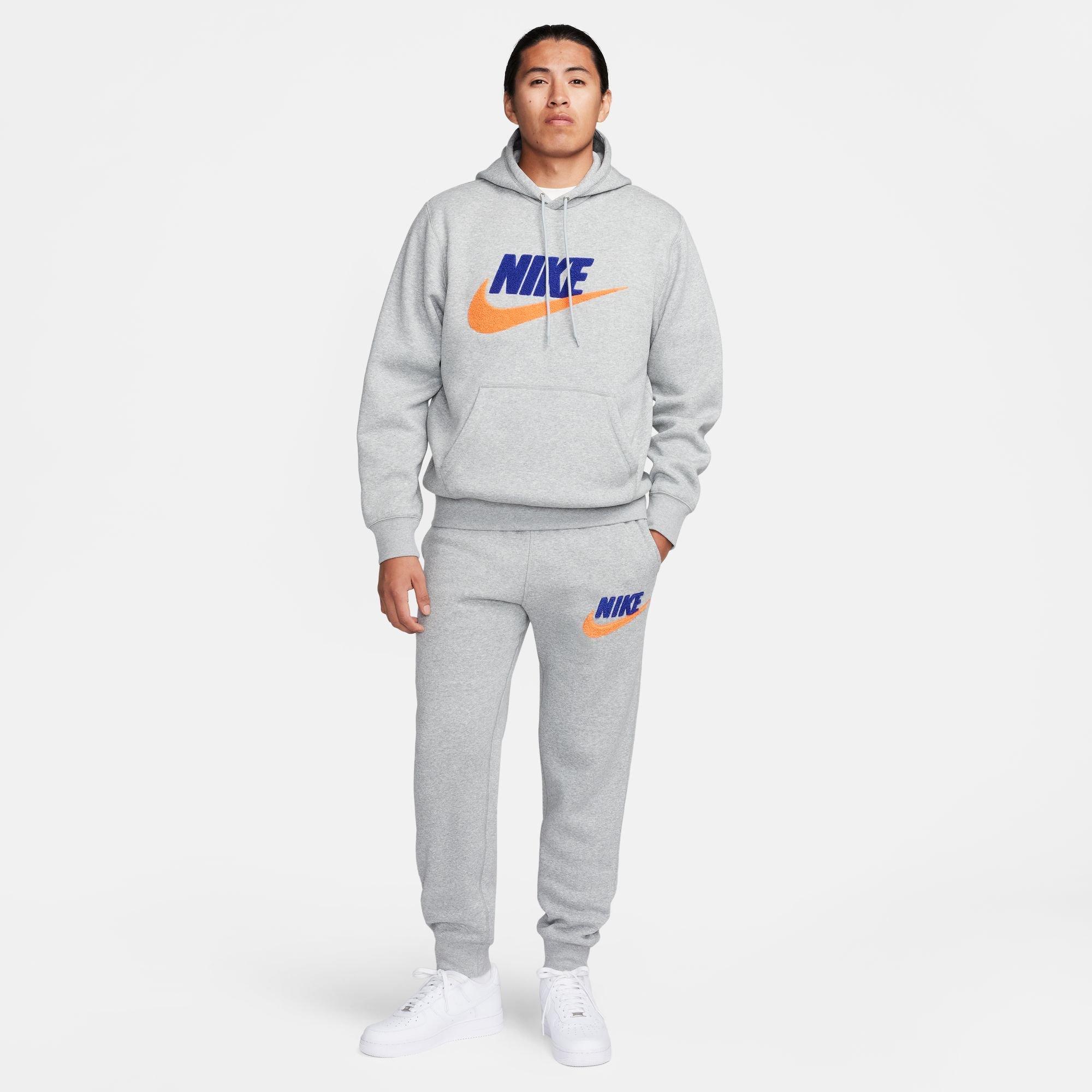 ★★送料無料★★NIKE CHENILLE LOGO FLEECE PULLOVER HOODIE 9033173_DarkGreyHeatherLightSm