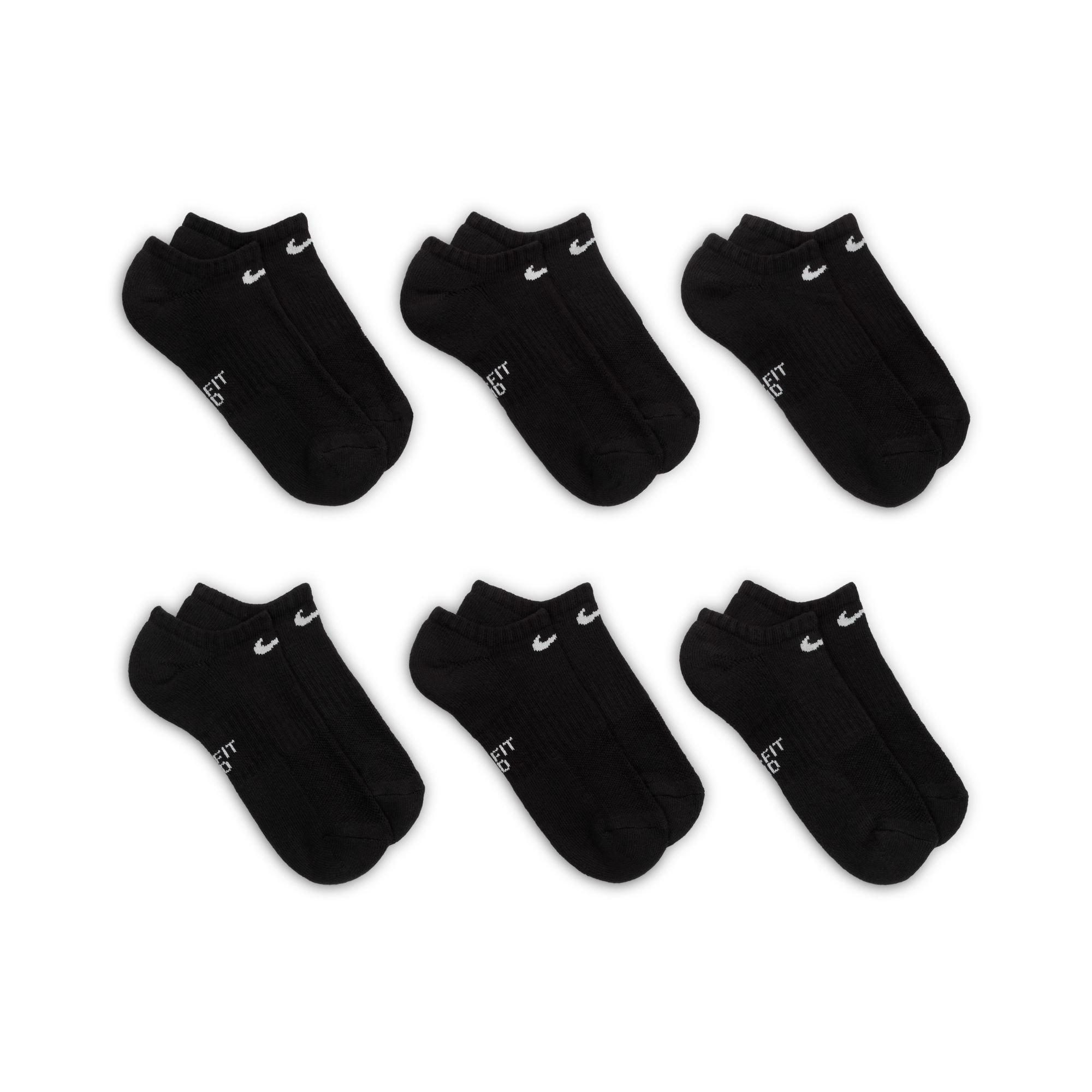 Youth Everyday Cushioned No-Show Socks, 6 Pack