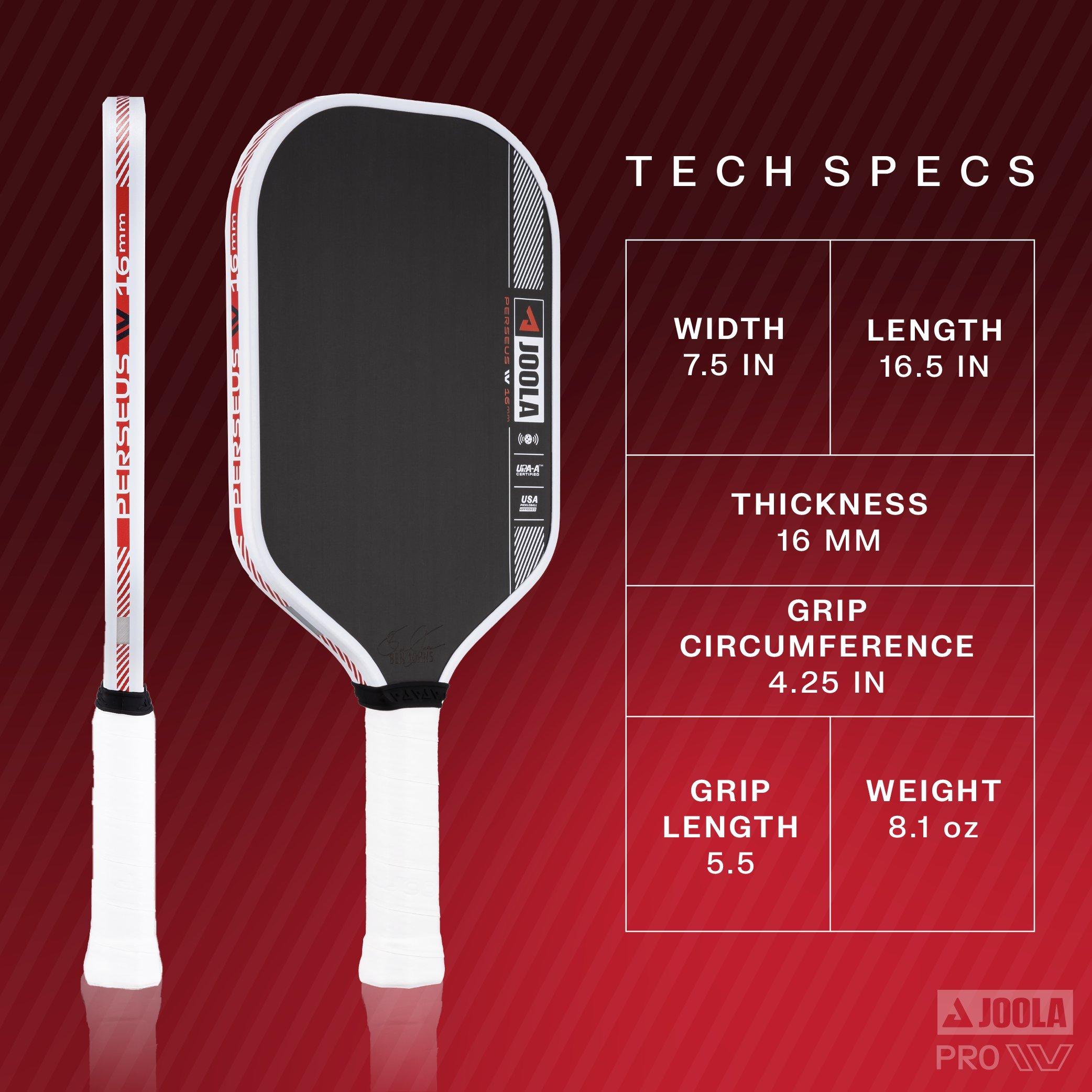 Ben Johns Perseus Pro IV Duel USAP/UPA Pickleball Paddle, 16mm