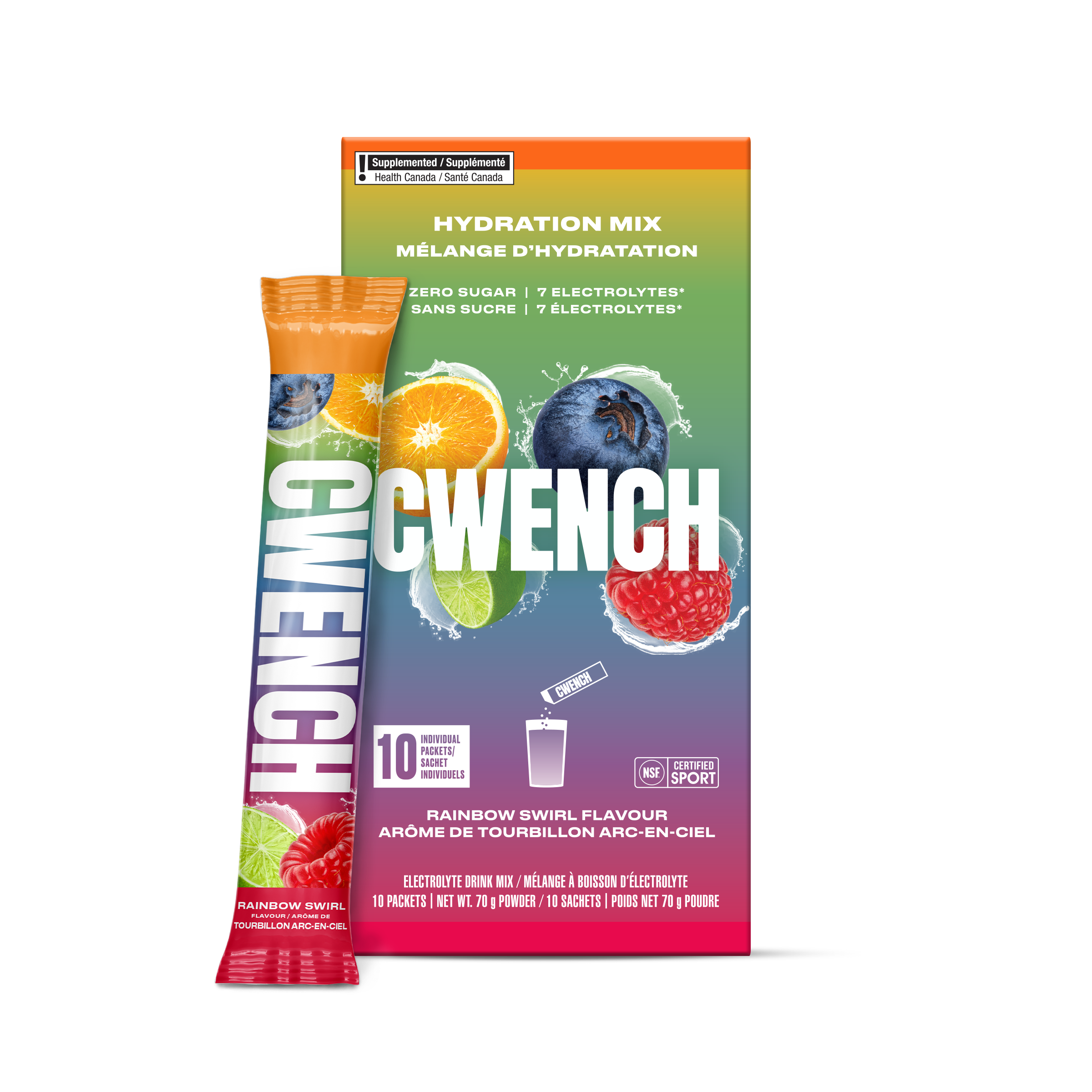 Rainbow Swirl Sports Hydration Mix, 10 Pack