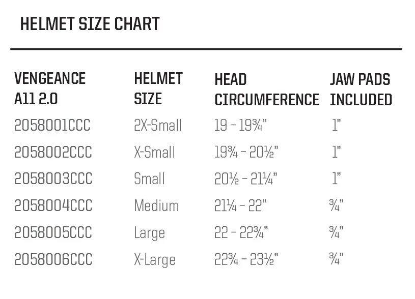 Junior CTO Vengeance A11 Football Helmet