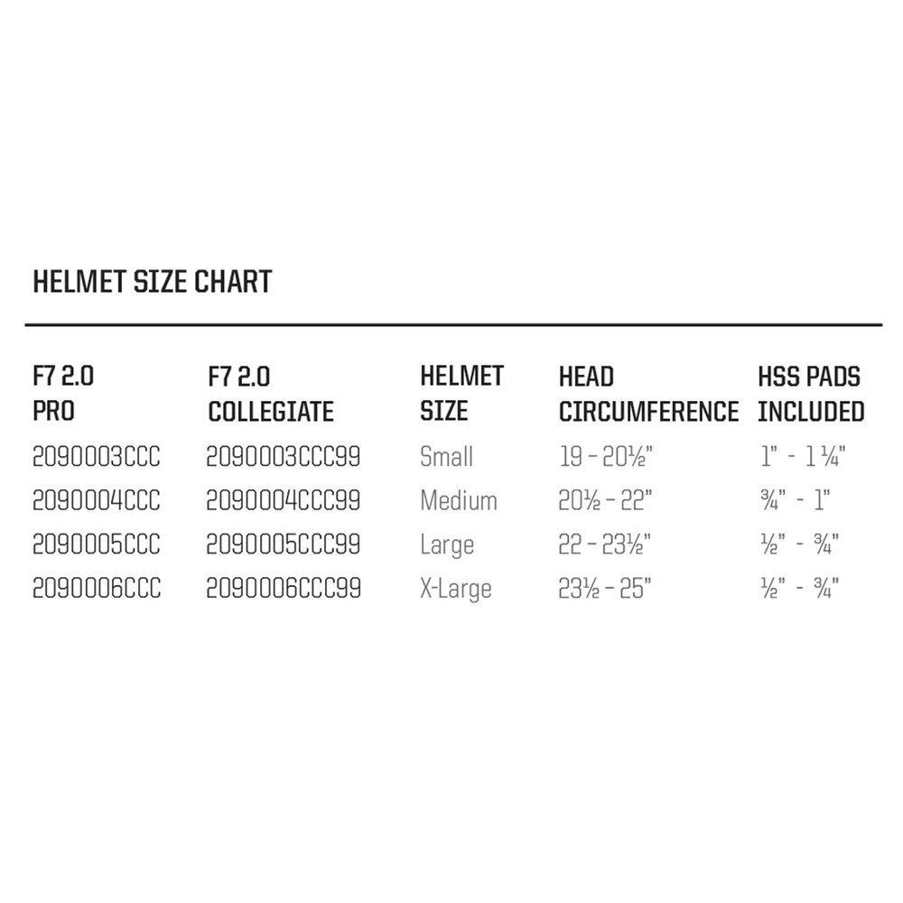 Varsity F7 2.0 Collegiate Football Helmet