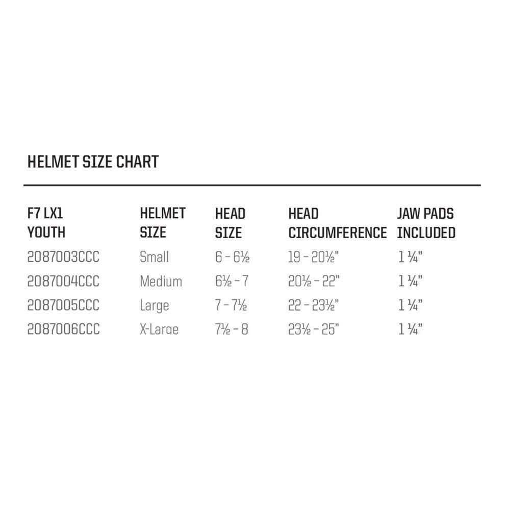 Youth F7 LX1 Football Helmet