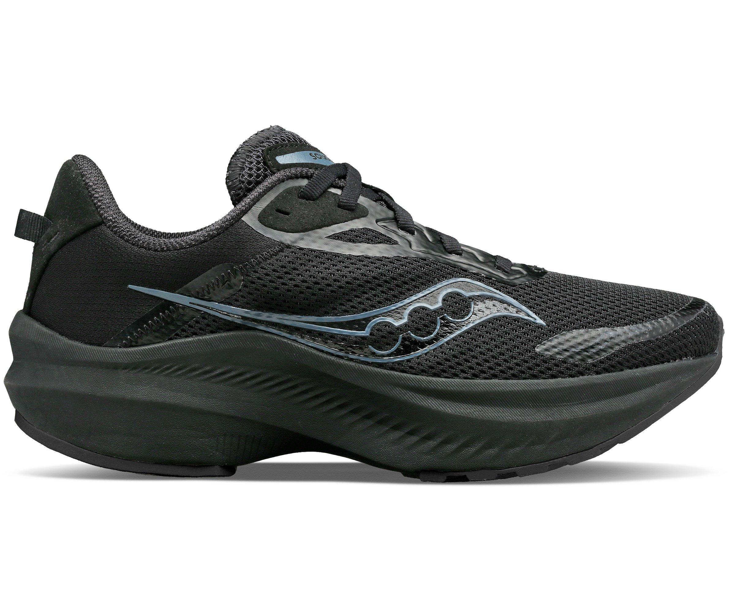 Saucony black running store shoes