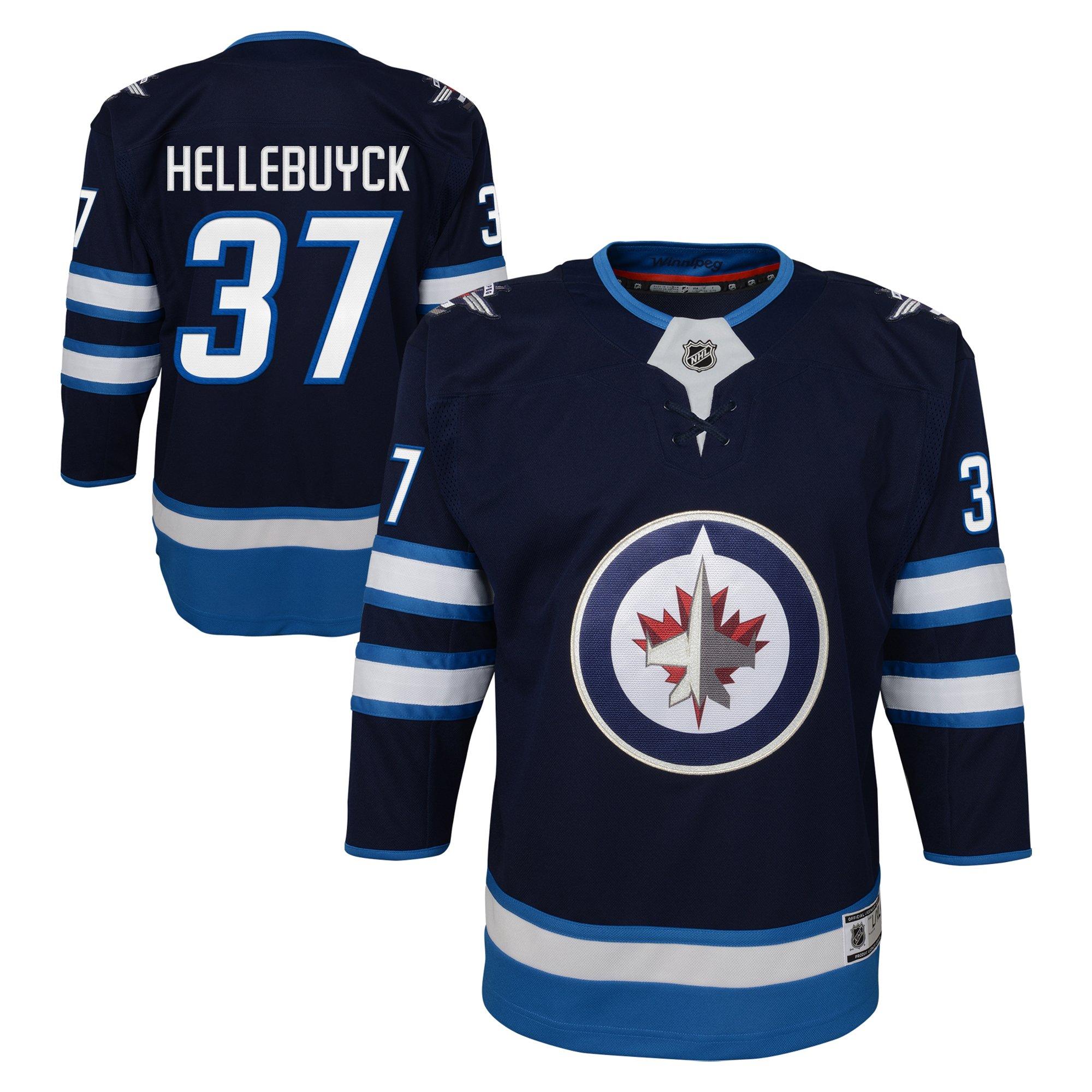 Youth Winnipeg Jets Conner Hellebuyck Premier Home Jersey