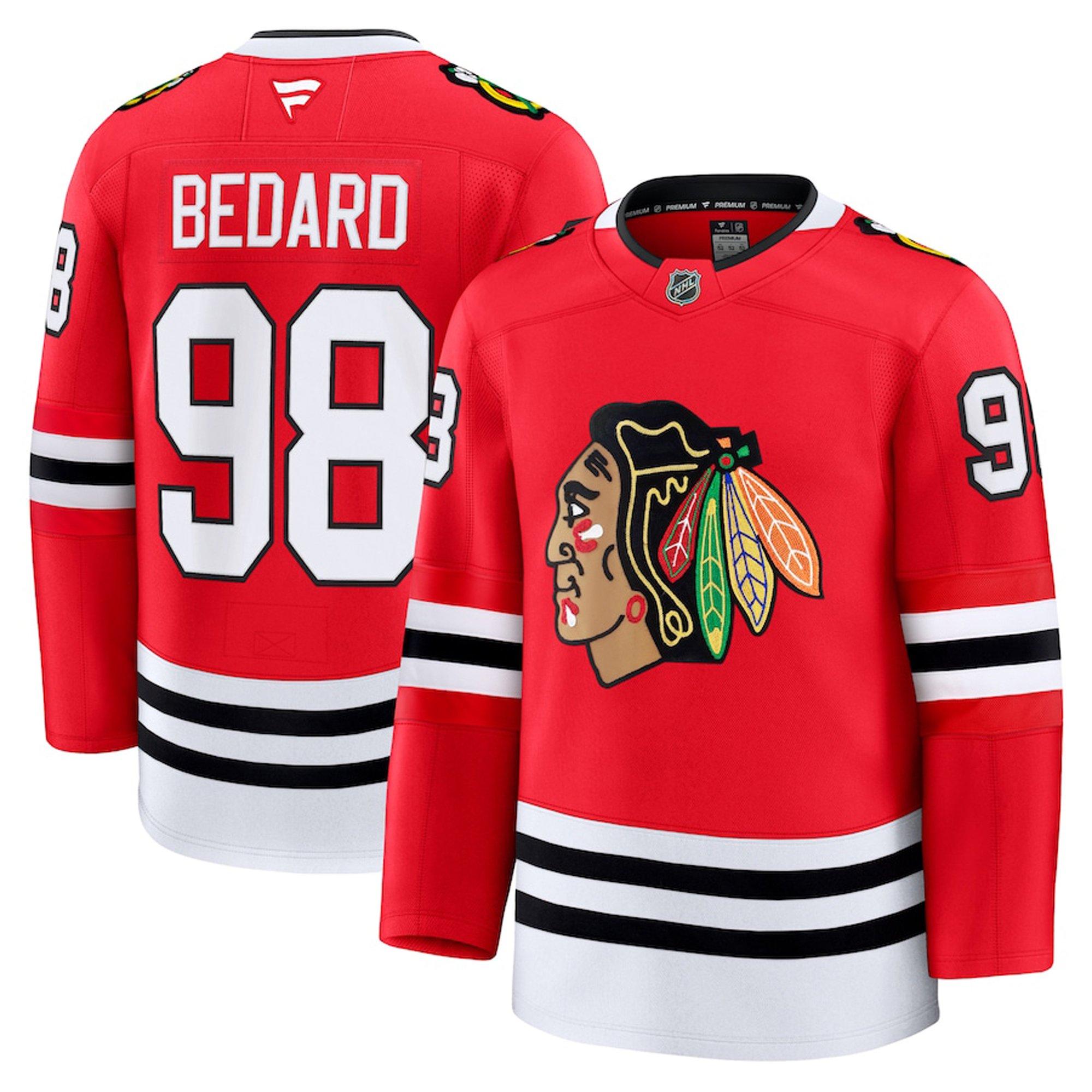 Kids' Chicago Blackhawks Conner Bedard Premier Home Jersey