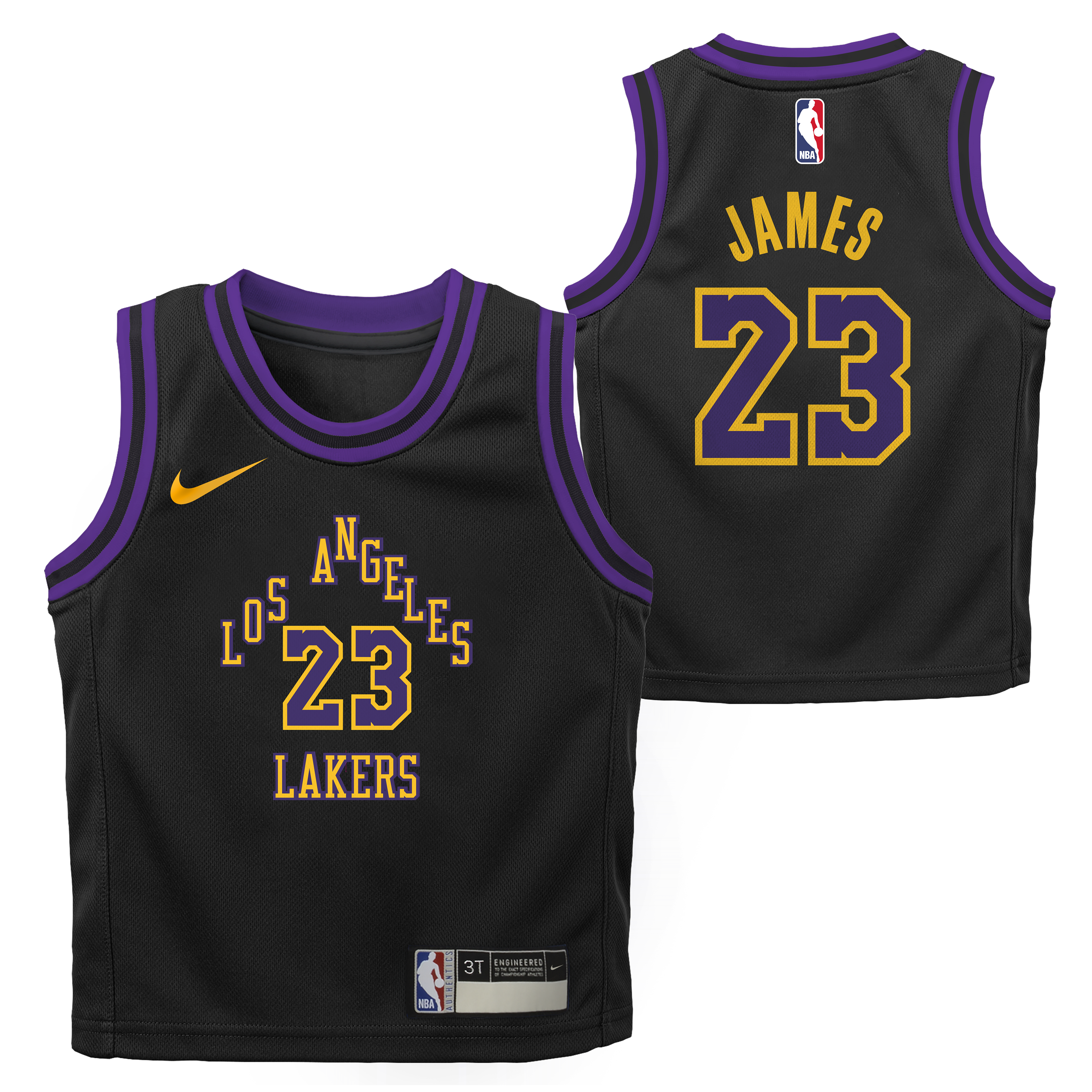 Kids' Los Angeles Lakers City Edition James Replica Jersey