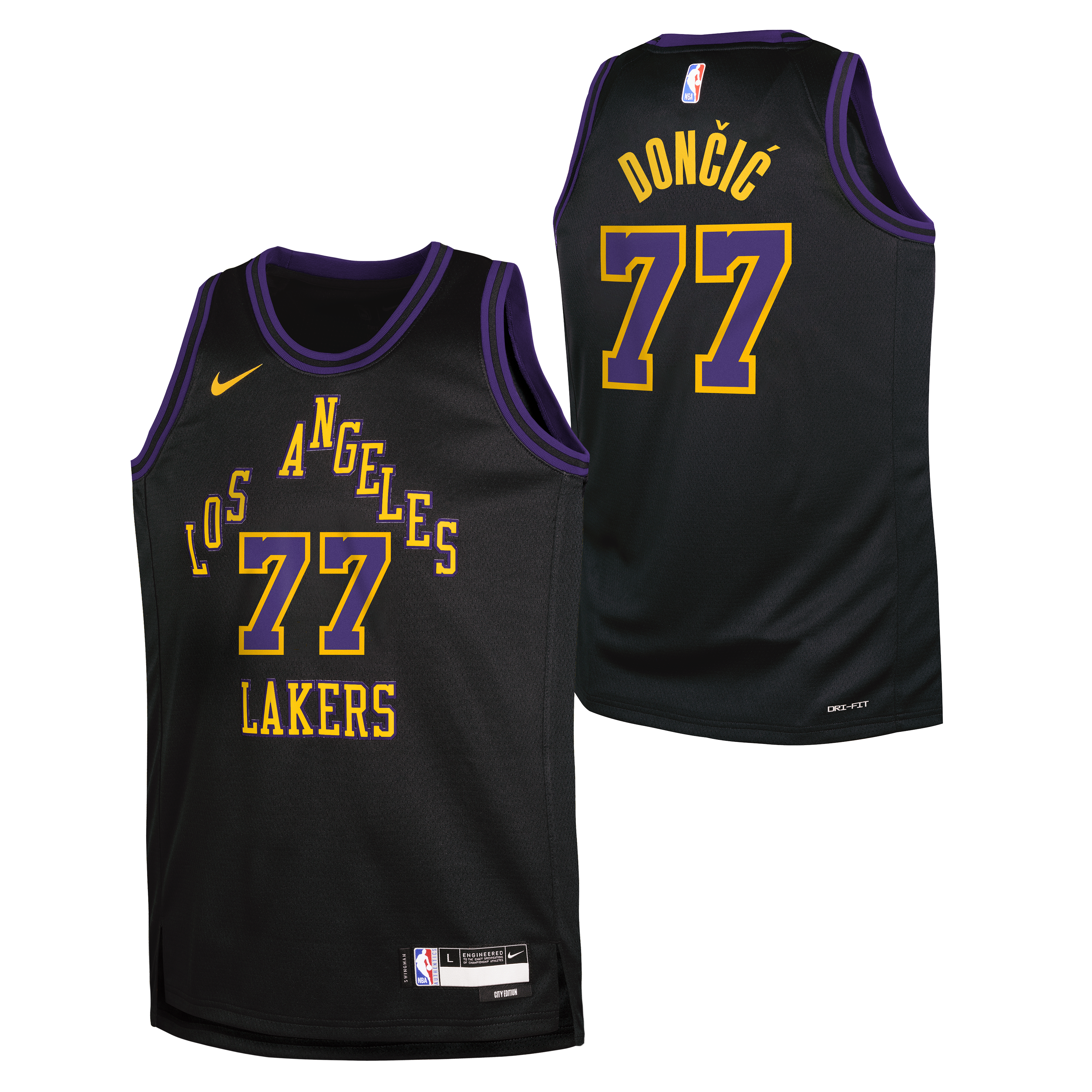 Youth Los Angeles Lakers City Edition 2025/26 Luka Doncic Swingman Jersey