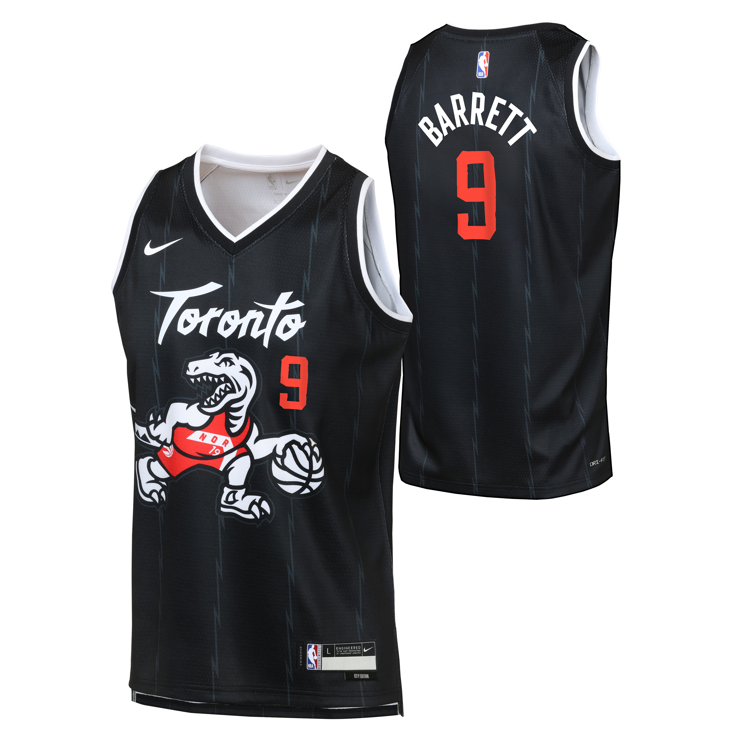 Youth Toronto Raptors City Edition 2025/26 RJ Barrett Swingman Jersey