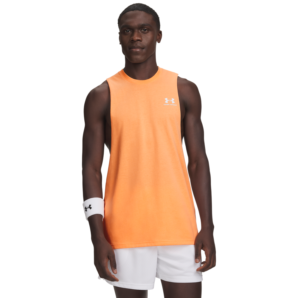 Men's Left Chest Cut Off Tank Top