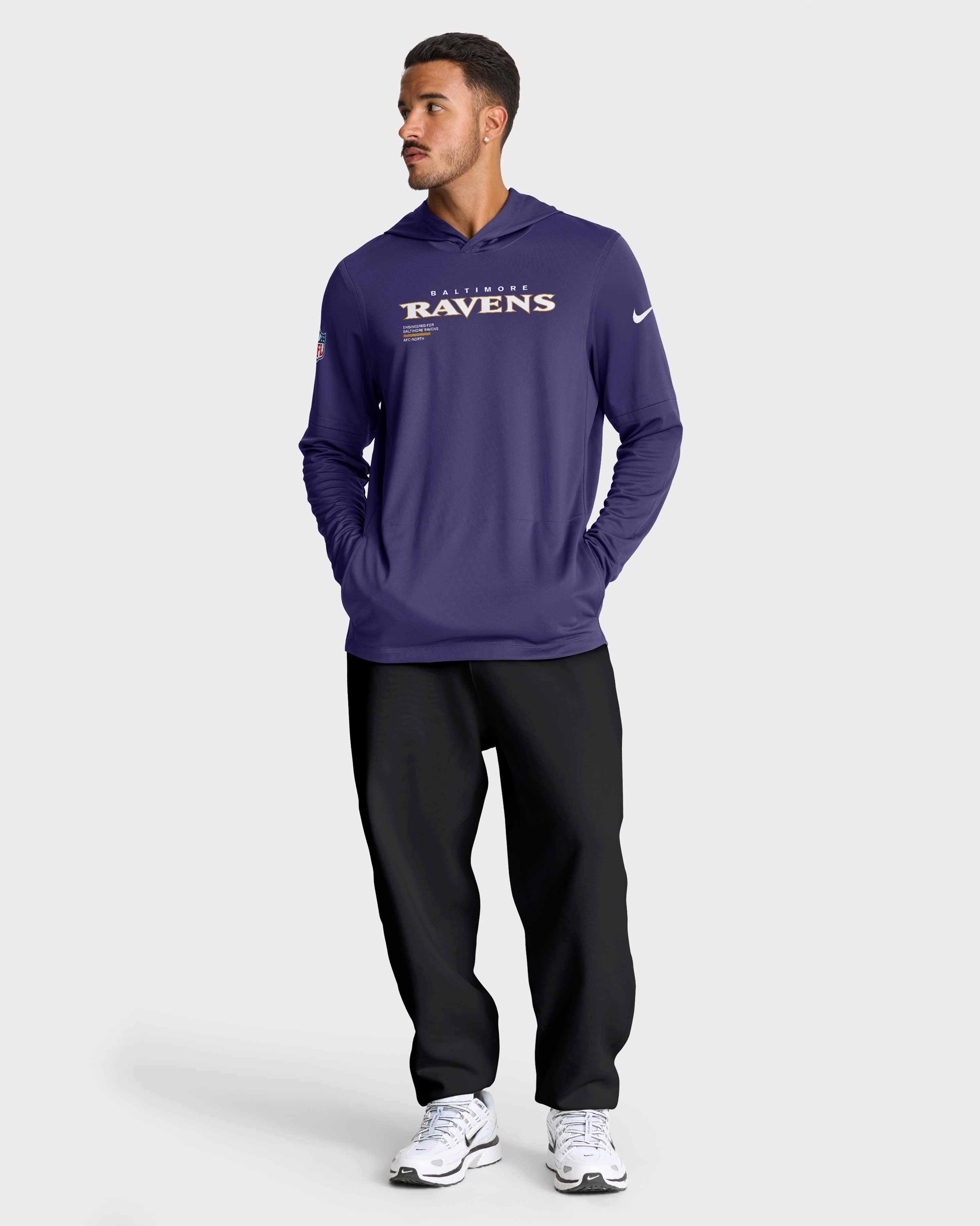 Men's Baltimore Ravens Lightweight Sideline Hoodie
