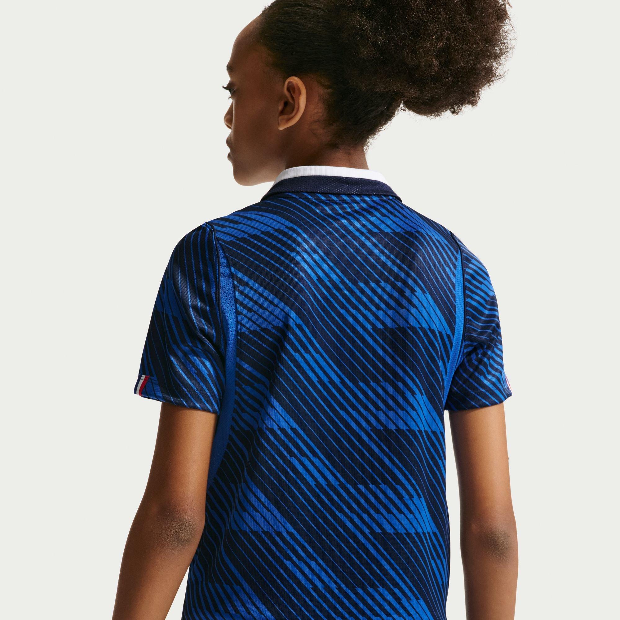 Kids' FFF France FIFA World Cup 2026 Dri-Fit Stadium Jersey, Home
