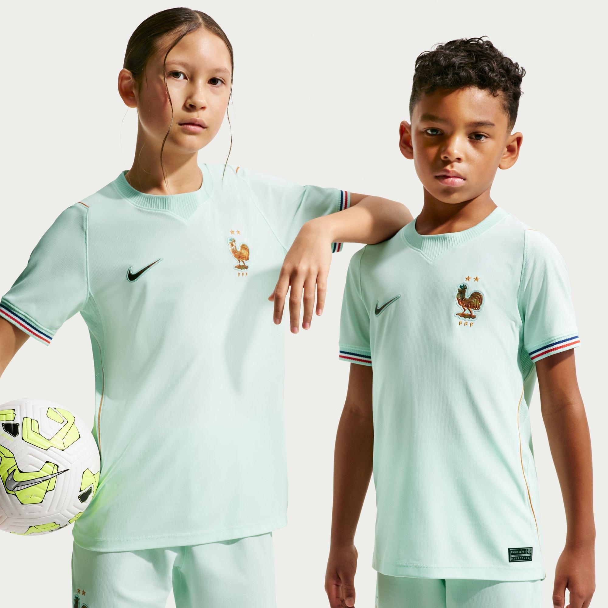 Kids' FFF France FIFA World Cup 2026 Dri-Fit Stadium Jersey, Away