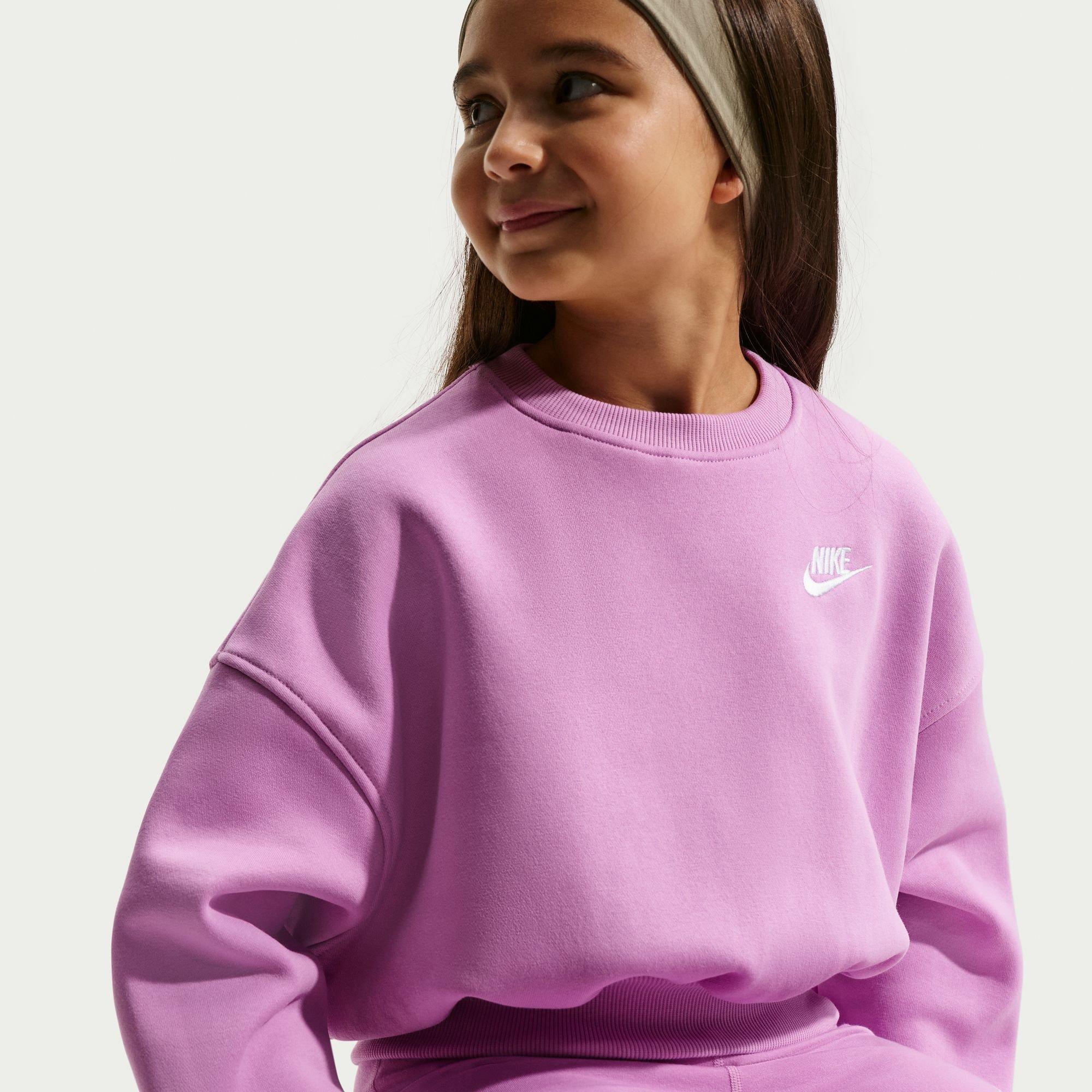 Girls' Sportswear Boxy Club Fleece Crewneck