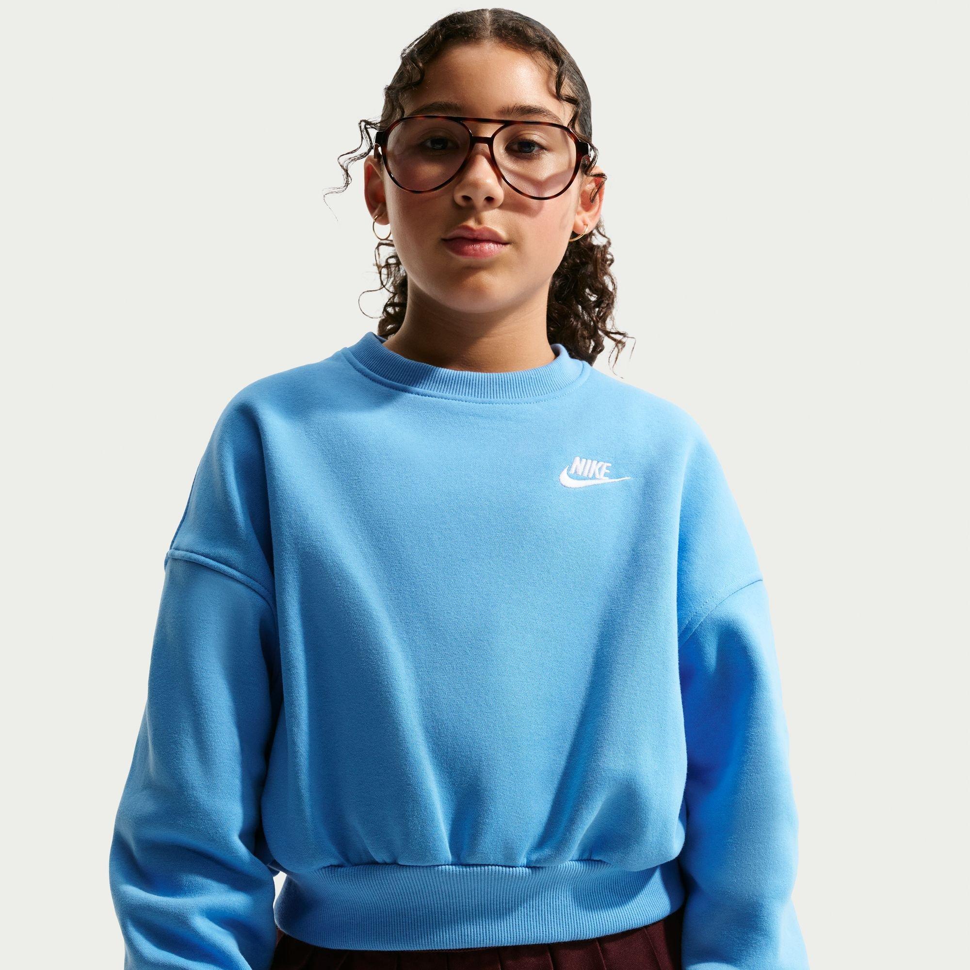 Girls' Sportswear Boxy Club Fleece Crewneck
