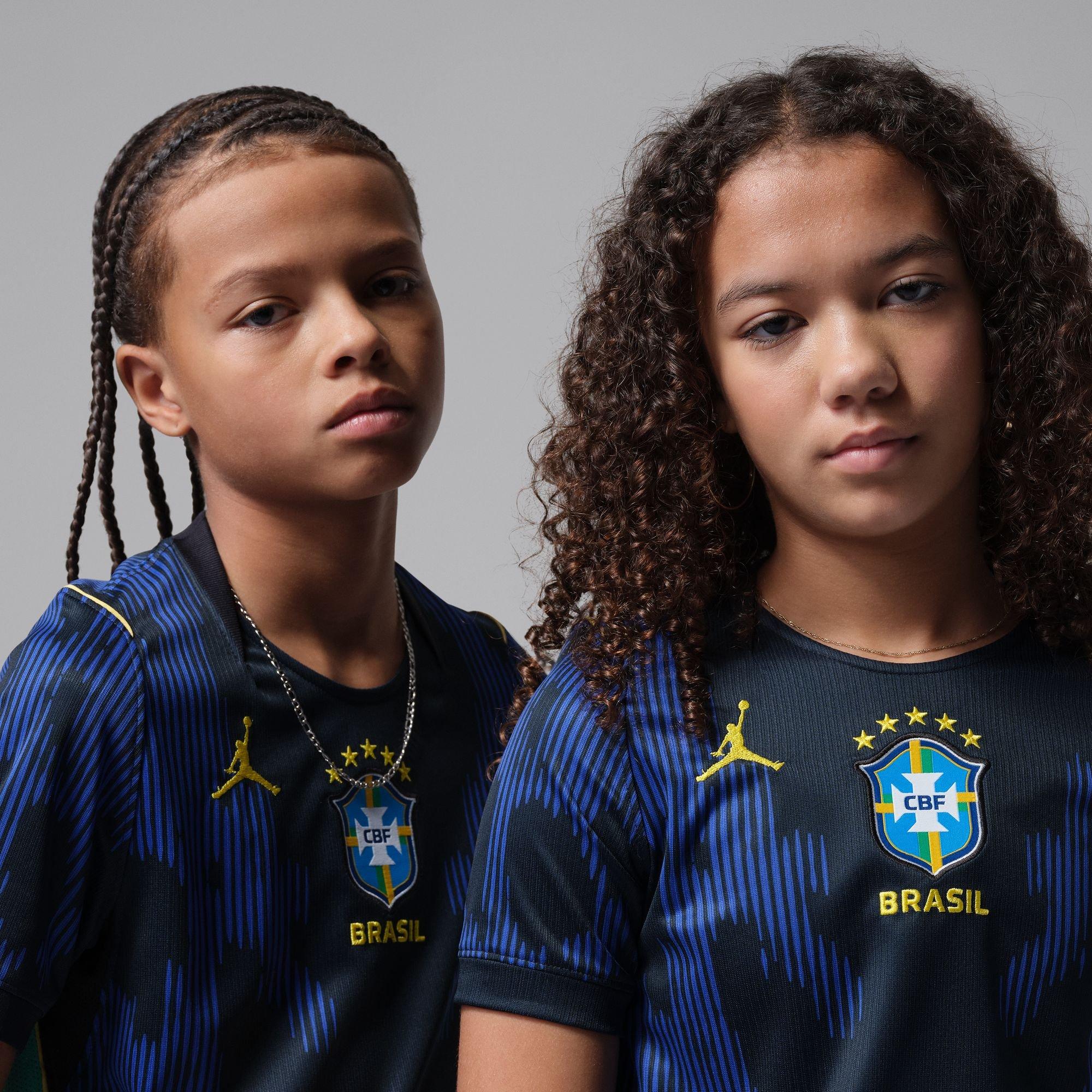 Kids' CBF Brazil World Cup 2026 Dri-Fit Stadium Jersey, Third