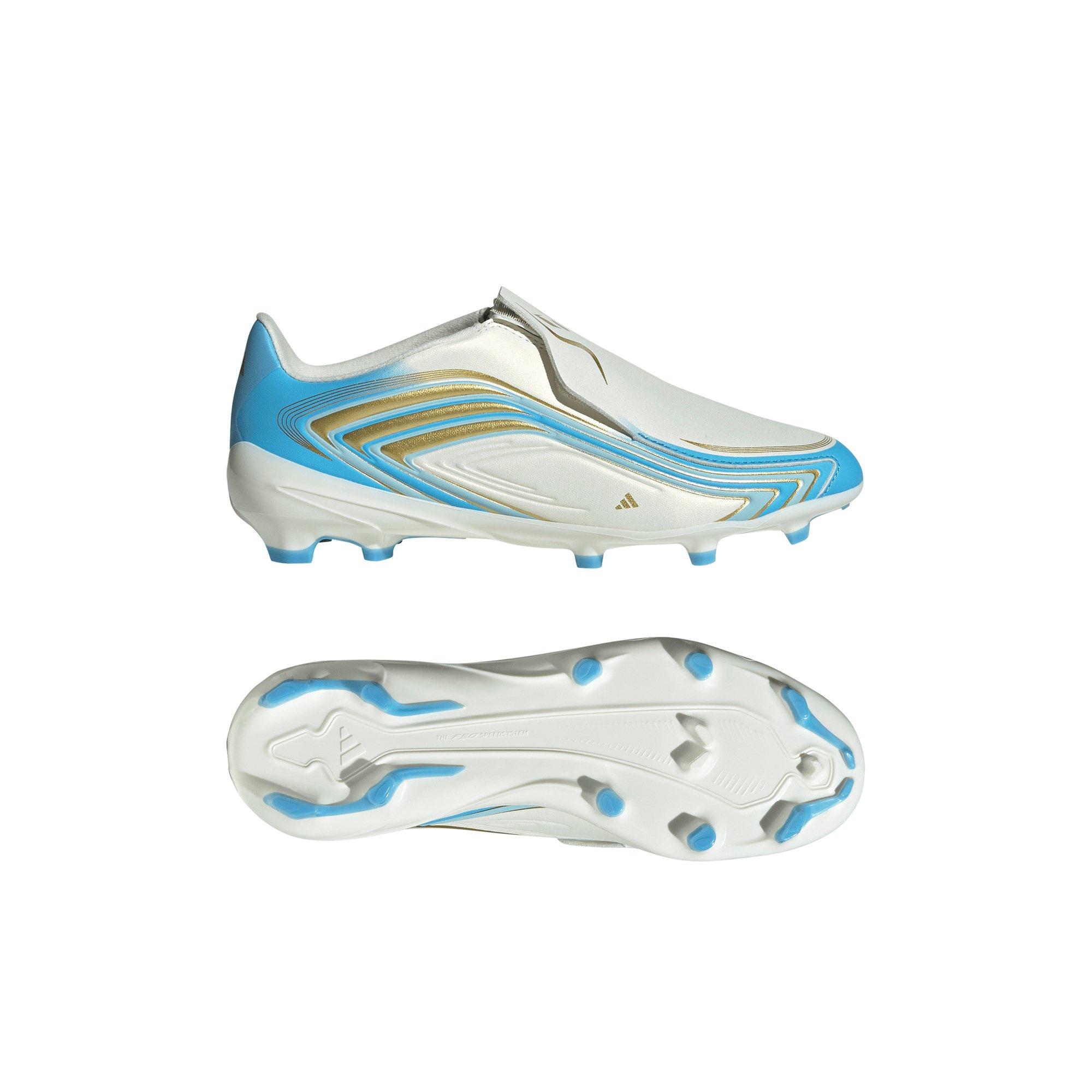 Kids' F50 Messi League Laceless Firm Ground Soccer Cleats