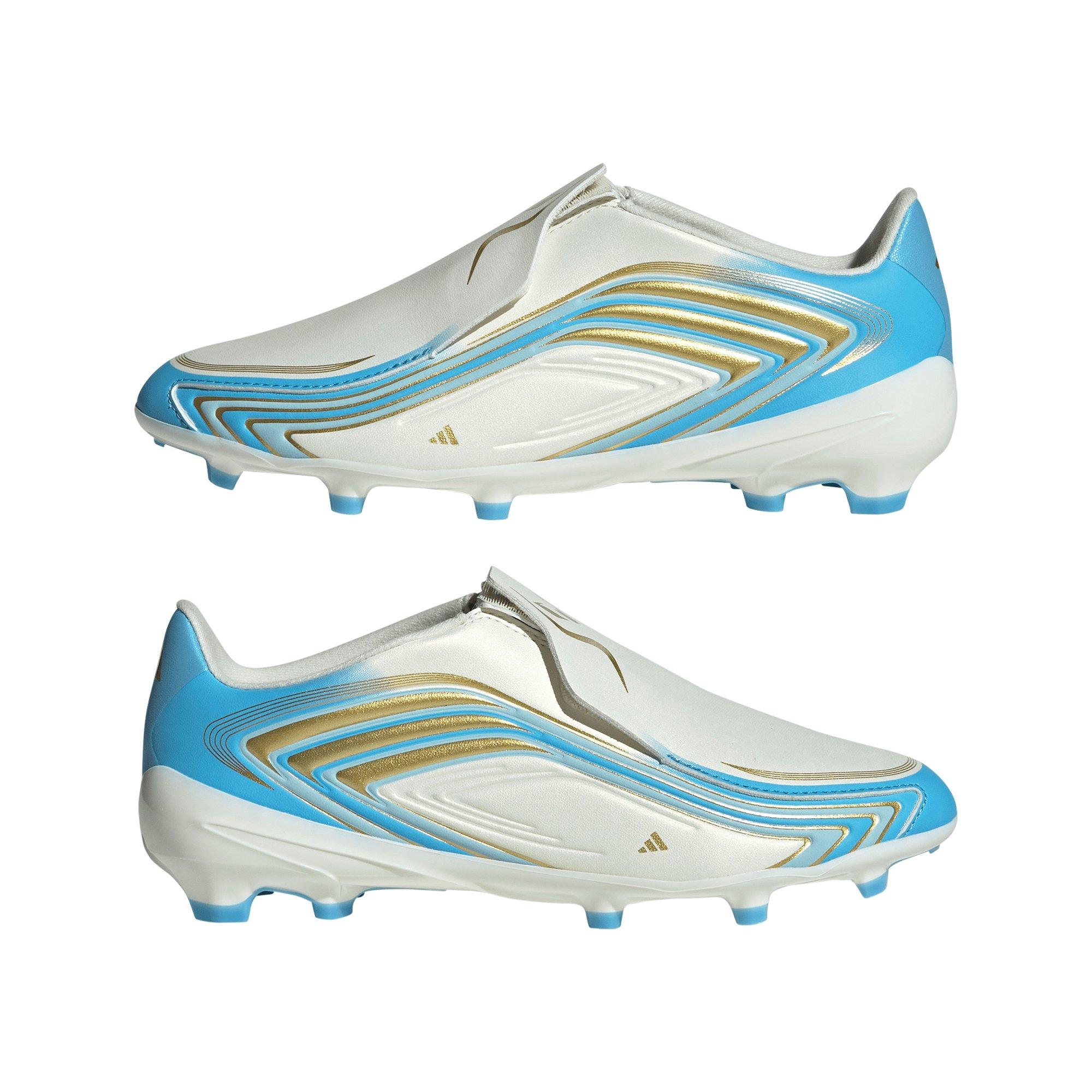 Kids' F50 Messi League Laceless Firm Ground Soccer Cleats