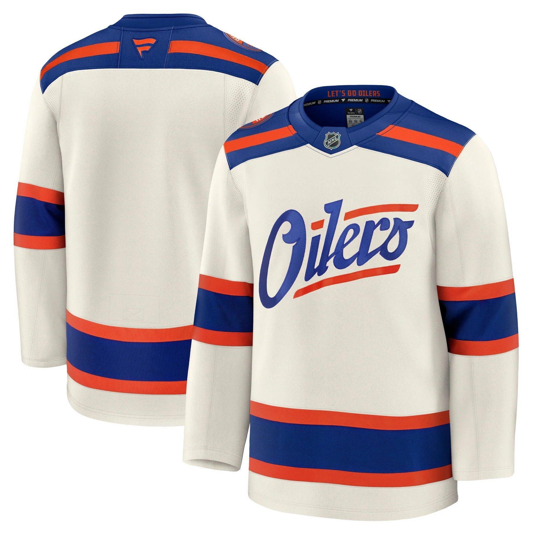 Edmonton Oilers On Ice Beige Game Jersey