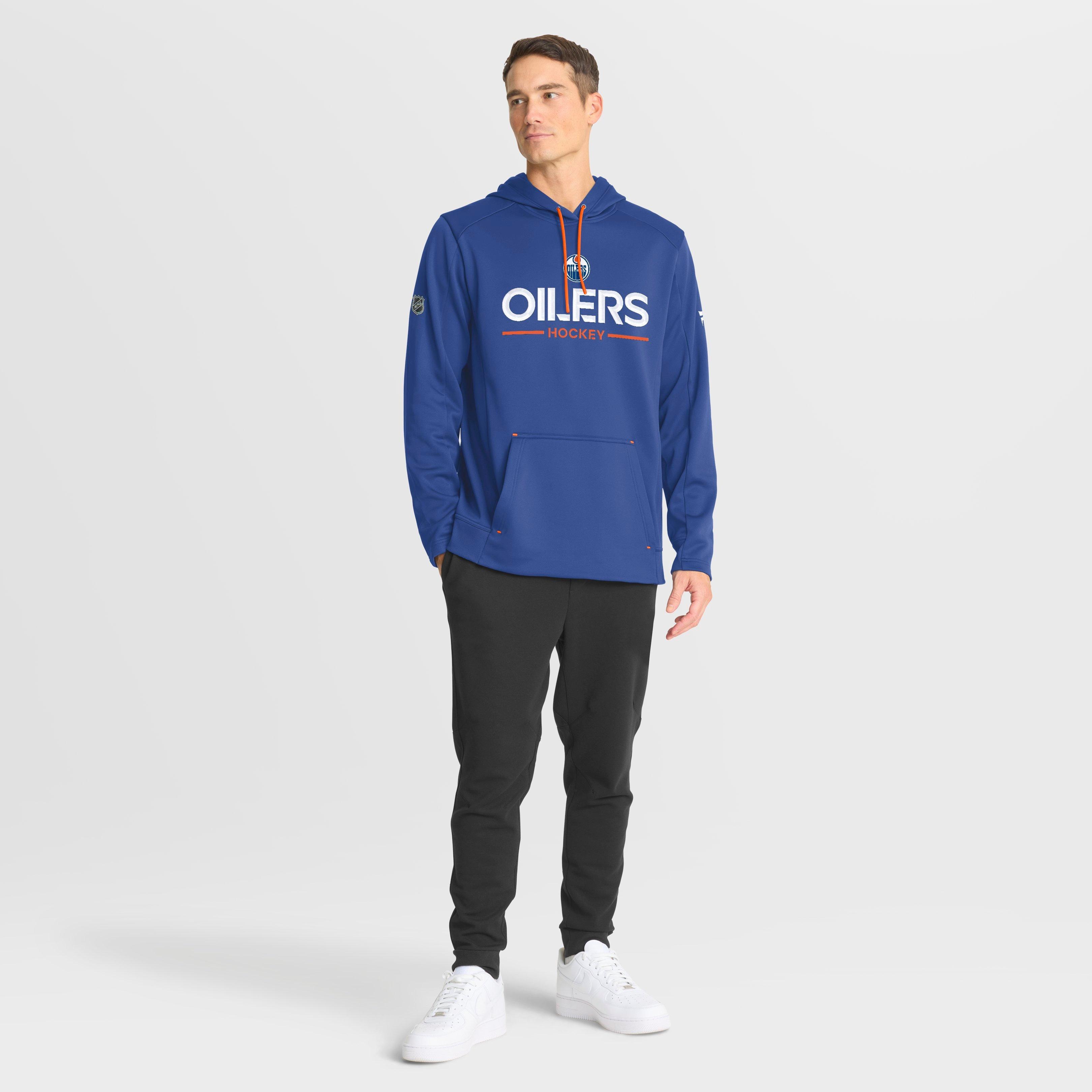 Men's Edmonton Oilers Authentic Pro Rink Pullover Hoodie
