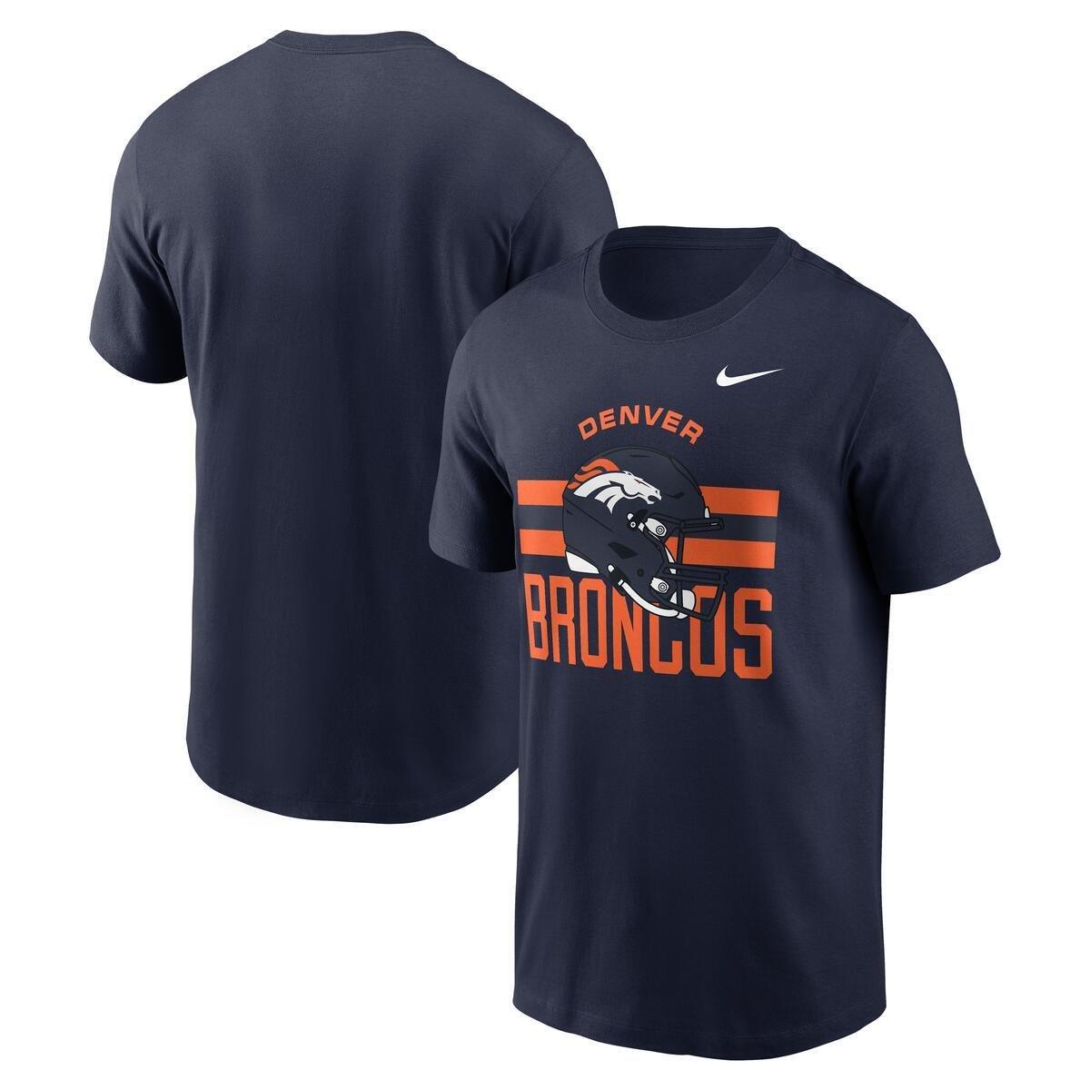 Men's Denver Broncos Essentials Helmet T-Shirt