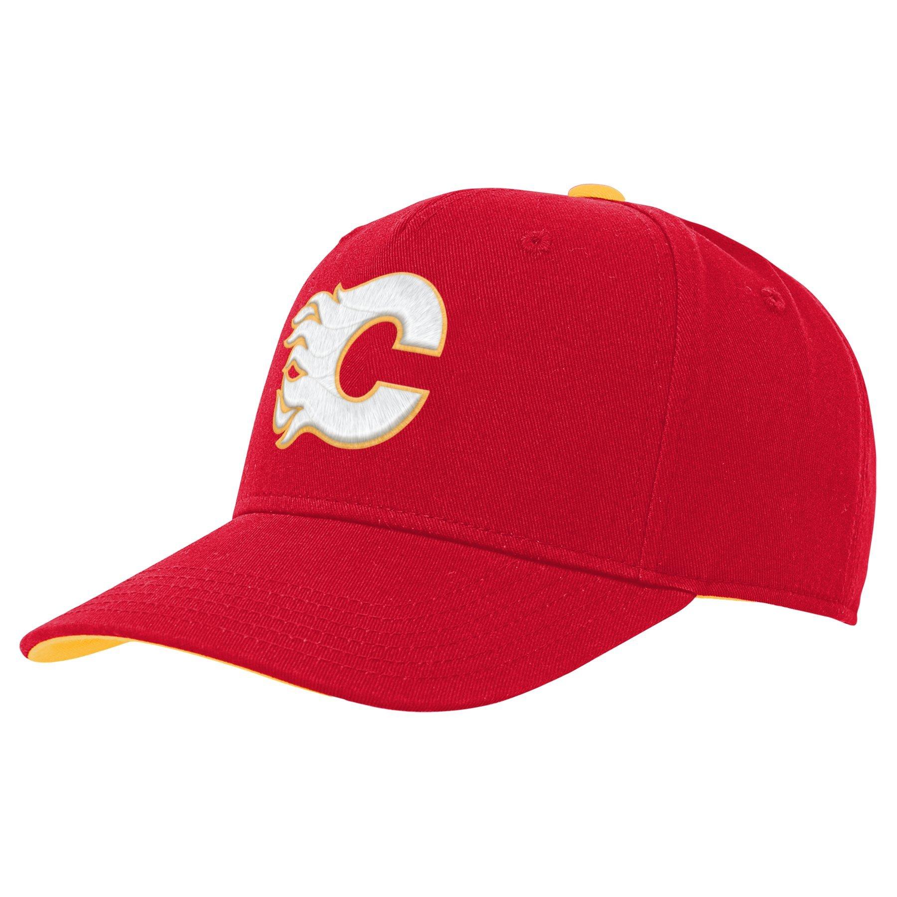 Kids' Calgary Flames Precurve Snapback Hat