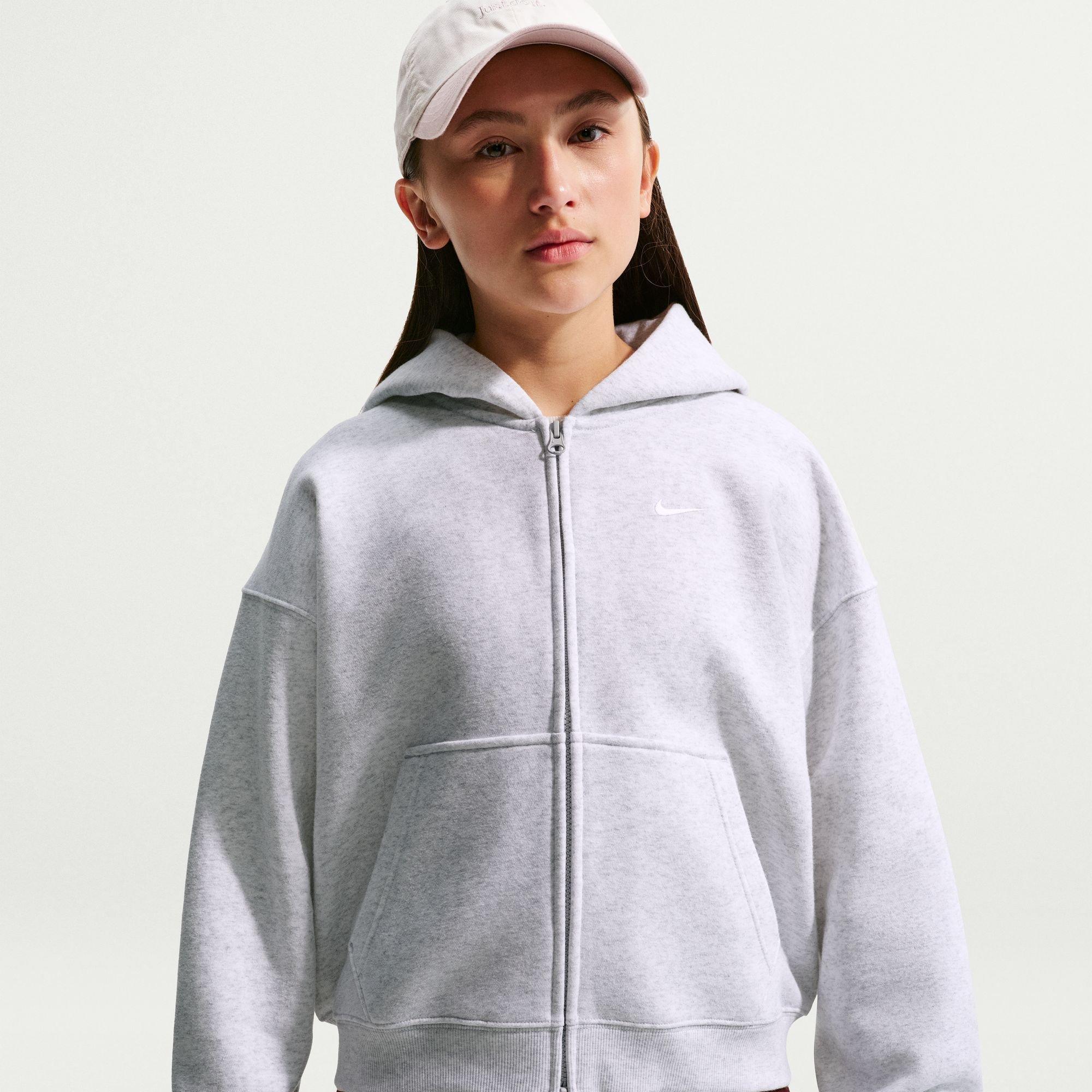 Girls' Studio Fleece Oversized Full-Zip Hoodie
