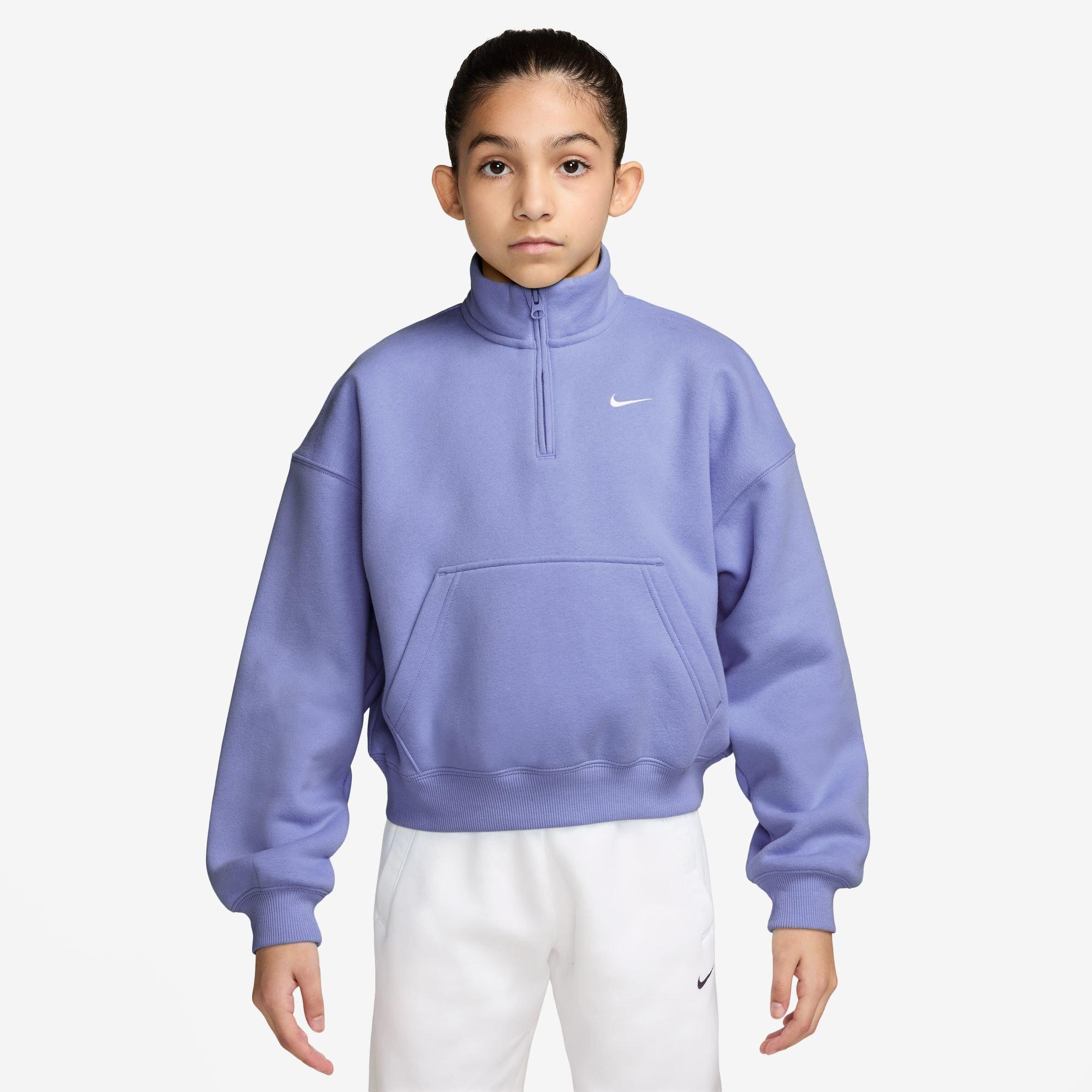 Girls' Studio Fleece Oversized Quarter-Zip