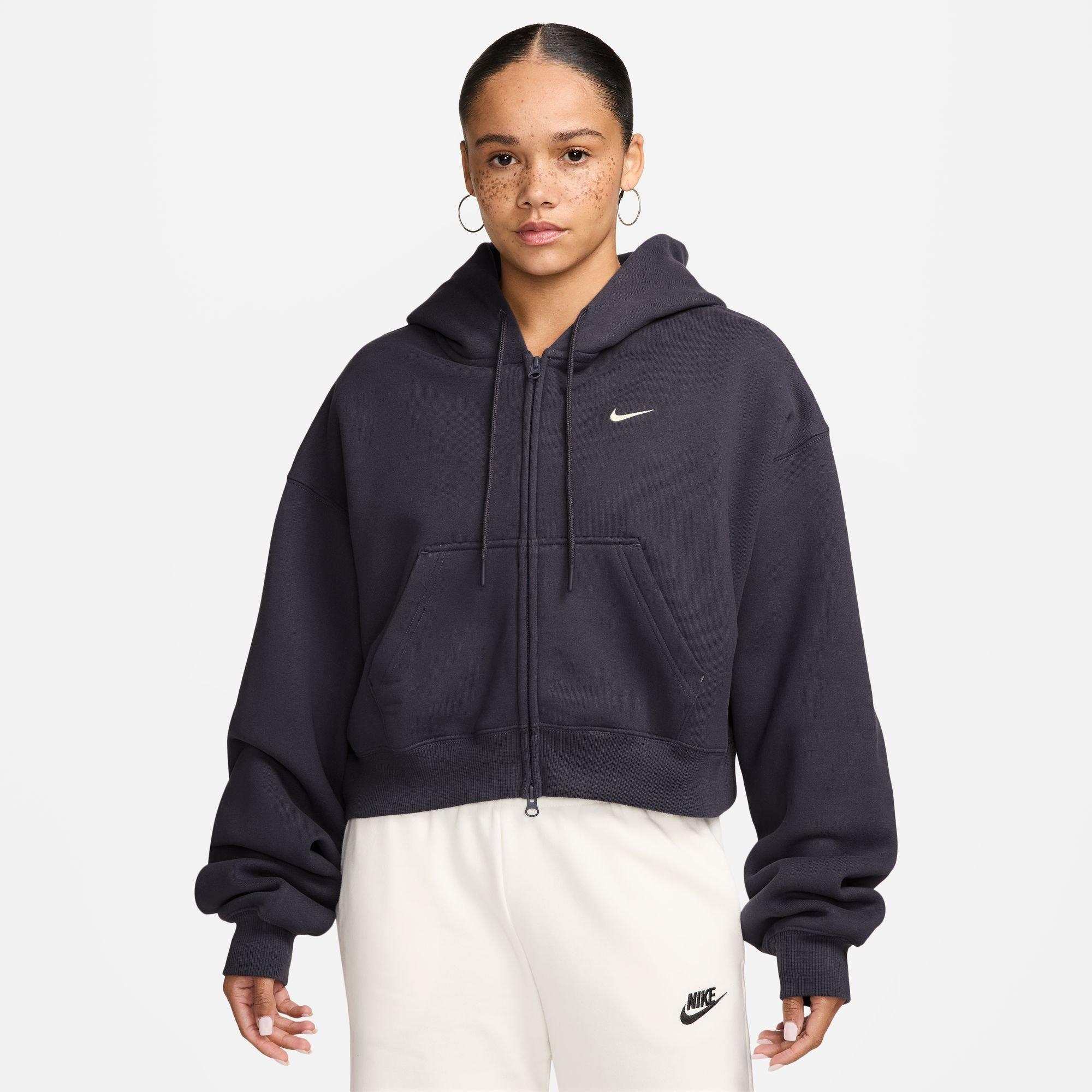 Women's Studio Fleece Midweight Oversized Crop Full-Zip Hoodie