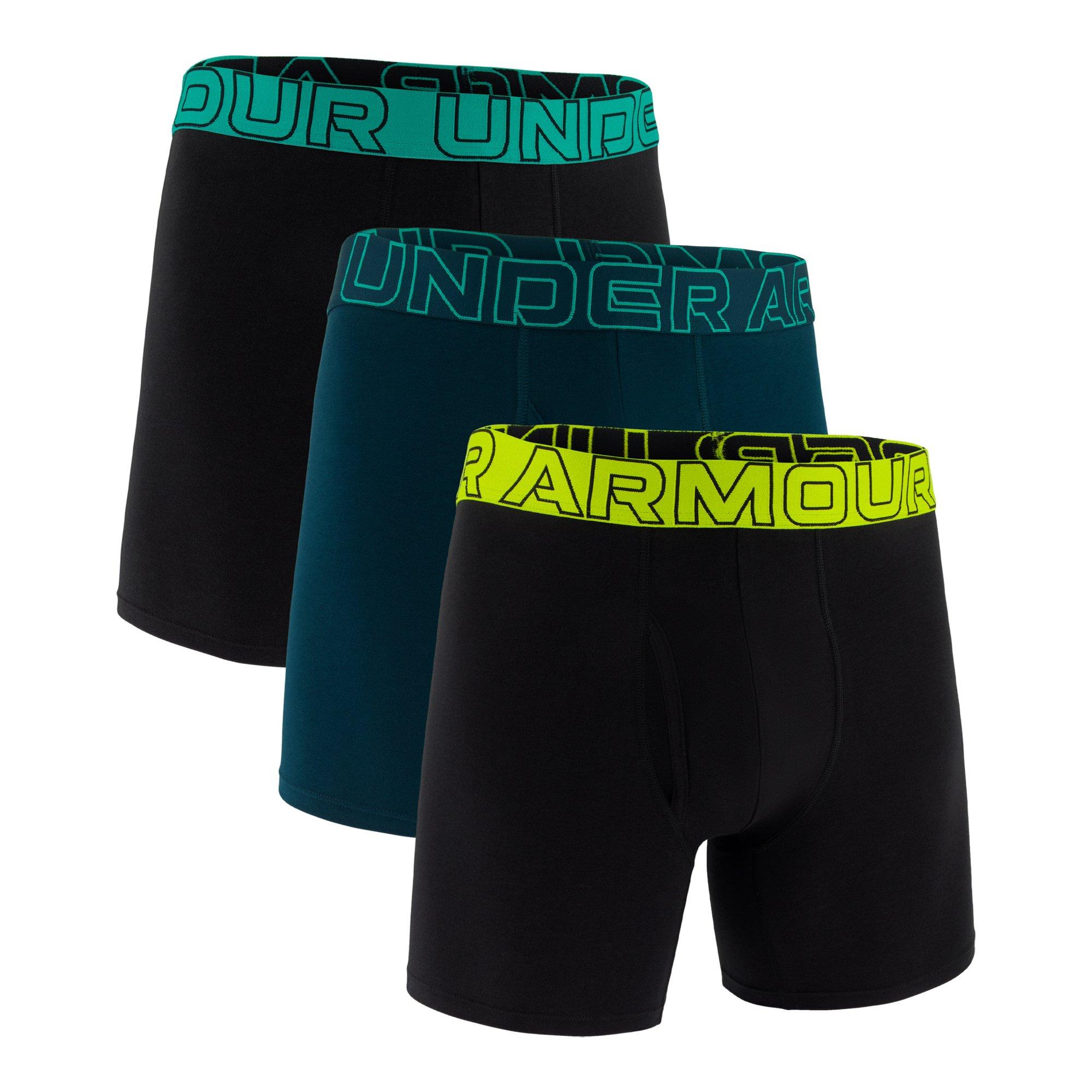 Under Armour Men's Performance Cotton 6" Boxer Briefs, 3 Pack