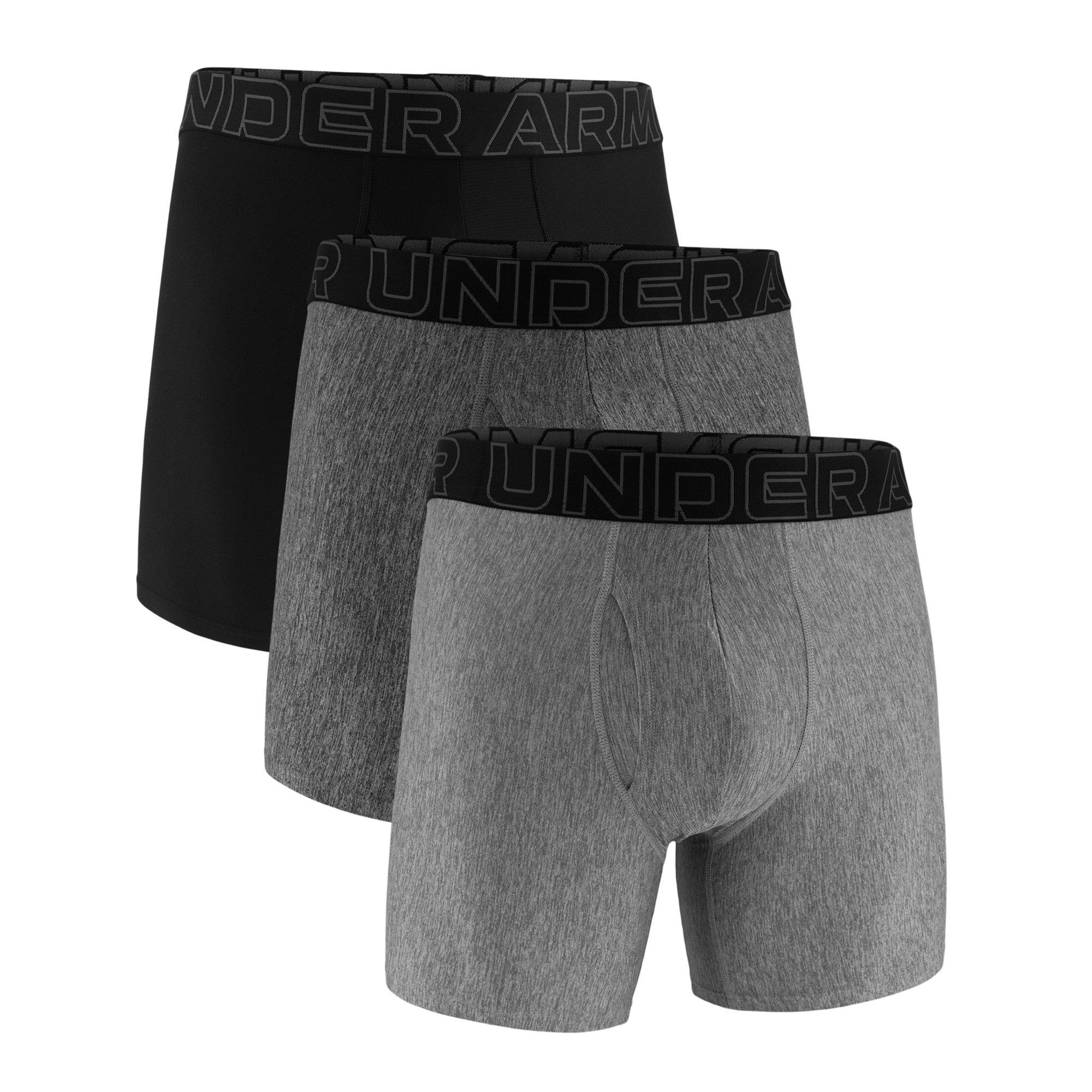 Under Armour Men's Tech Performance 6" Boxer Briefs, 3 Pack
