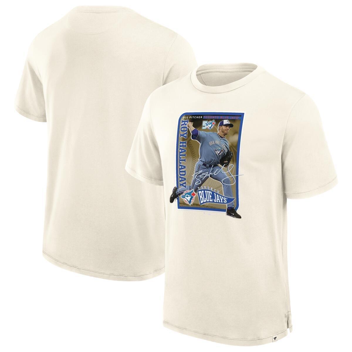Men's Toronto Blue Jays 50th Anniversary Roy Halladay Pima T-Shirt