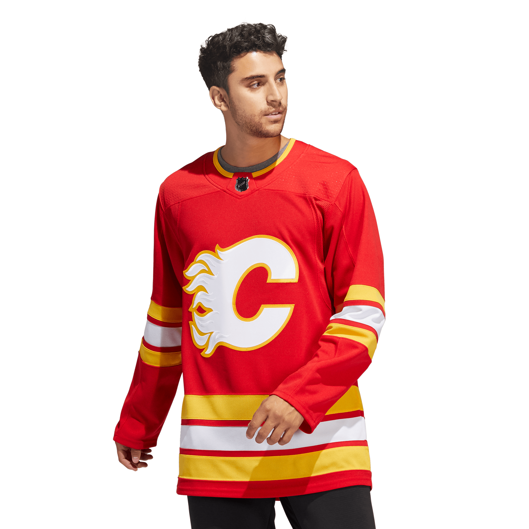 Men s Calgary Flames Authentic Home Wordmark Jersey