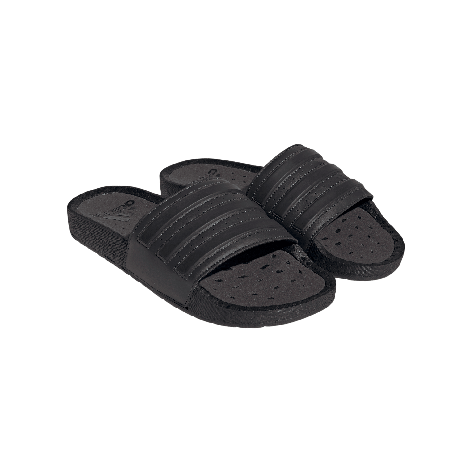 Adidas men's adilette boost slides clearance black